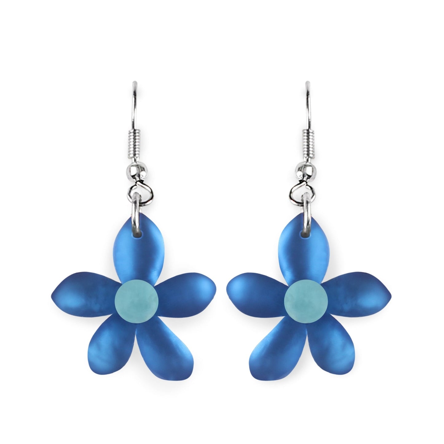Twilight Flower Matte Fish Hook Earrings | The Jewellery Stop
