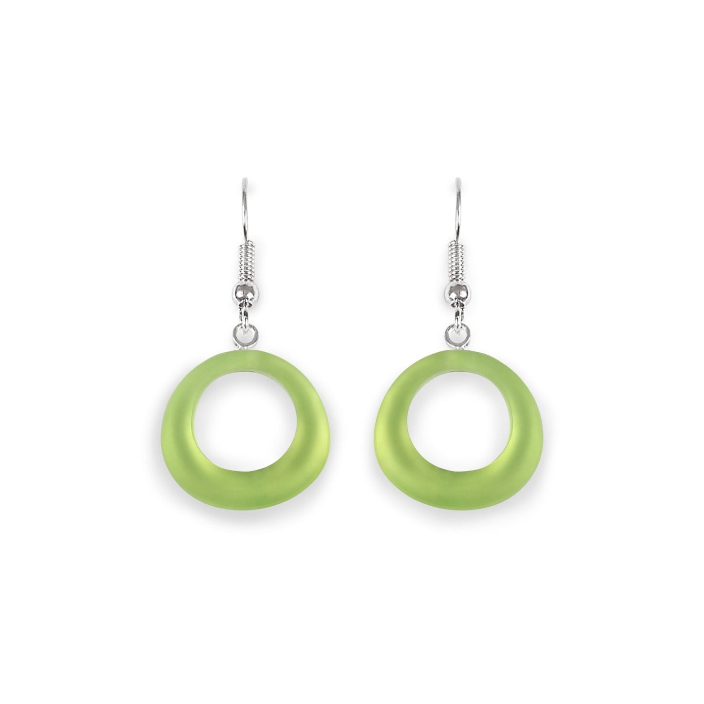 Orchard Hollow Circles Matte Fish Hook Earrings | The Jewellery Stop
