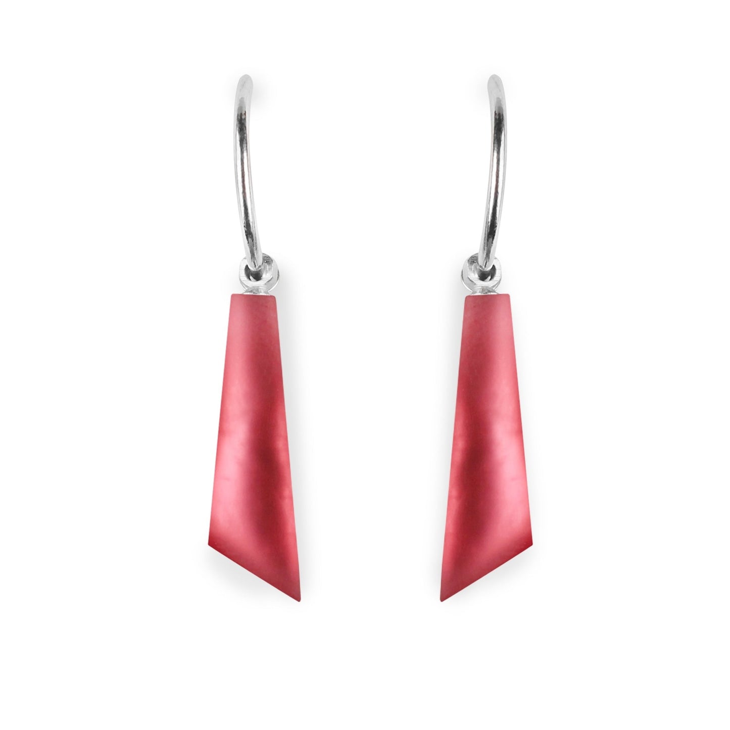 Coral Icicle Matte Short Creole Earrings | The Jewellery Stop