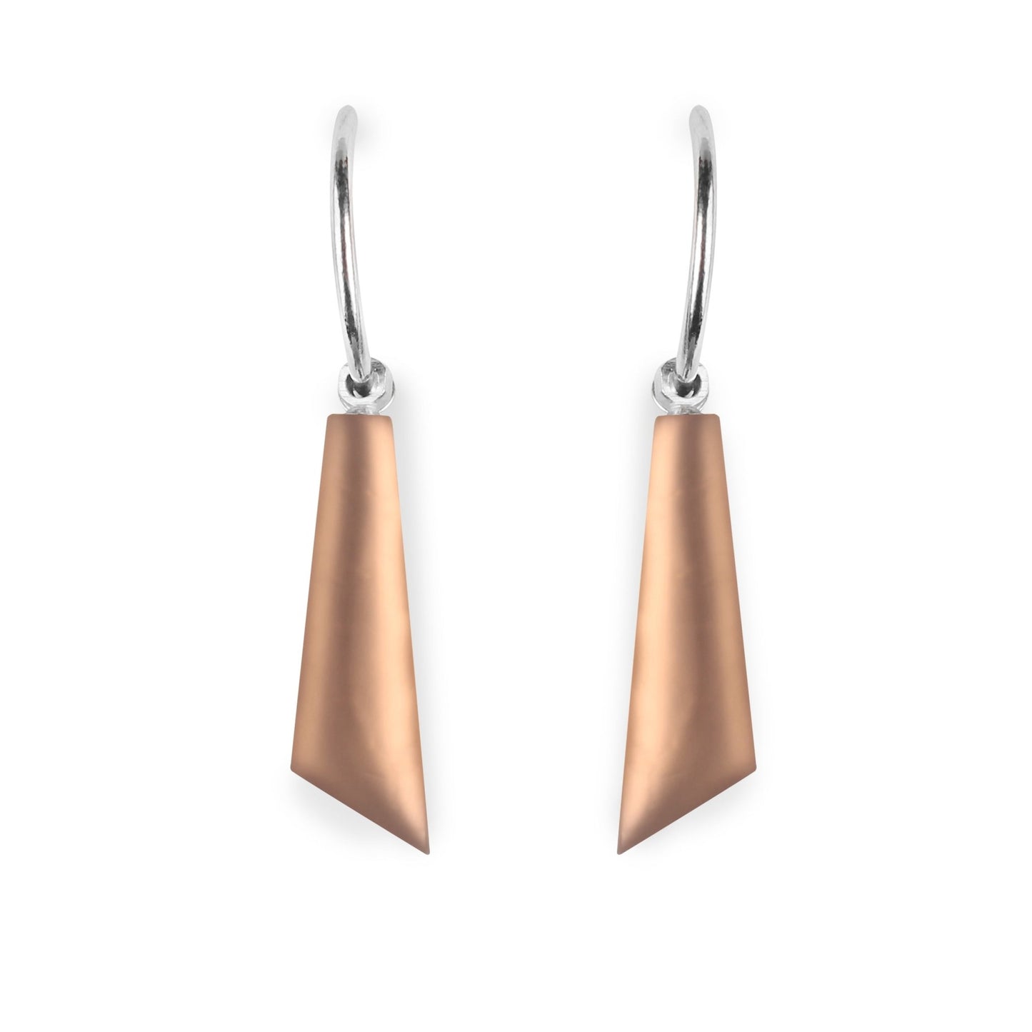 Nougat Icicle Matte Short Creole Earrings | The Jewellery Stop