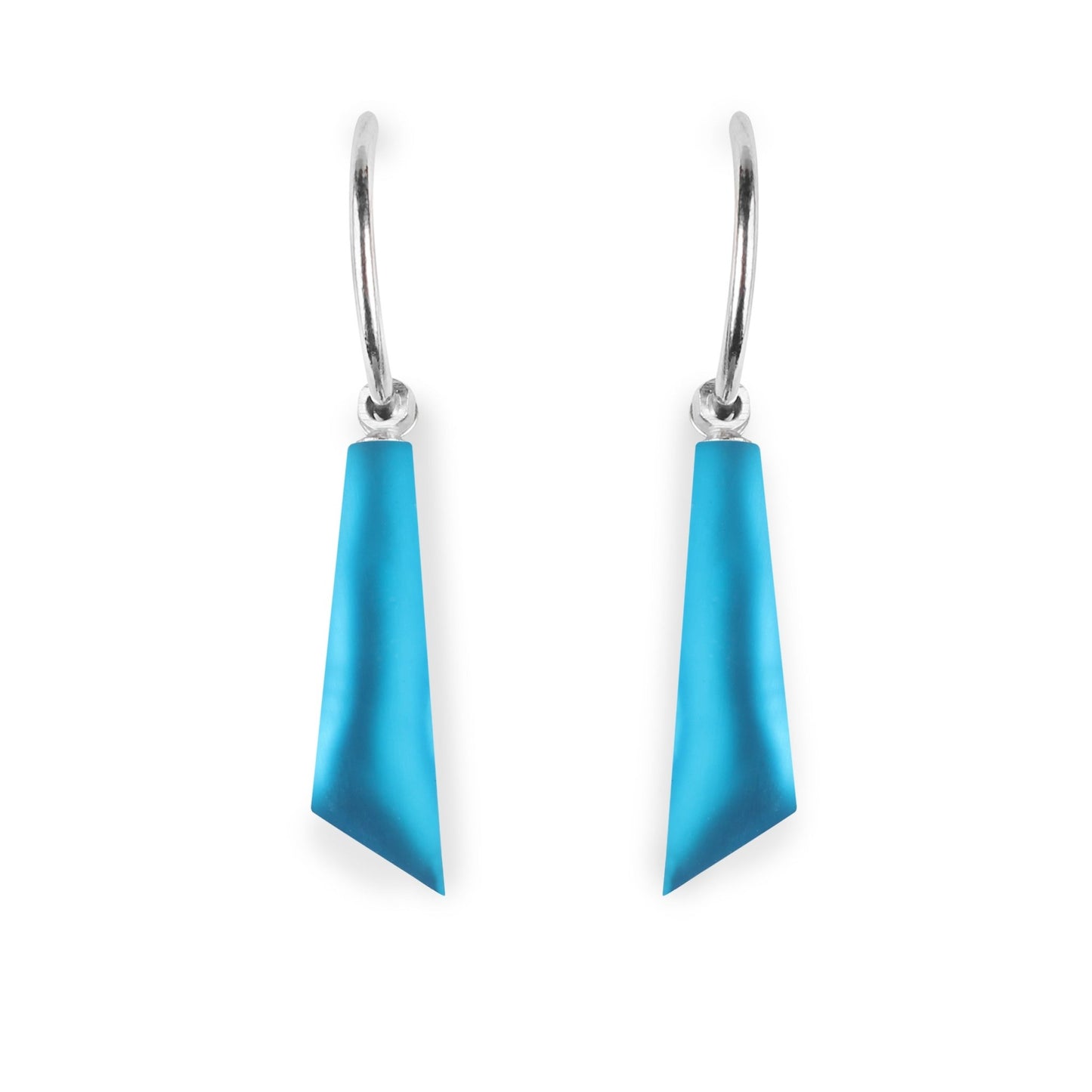 Turquoise Icicle Matte Short Creole Earrings | The Jewellery Stop