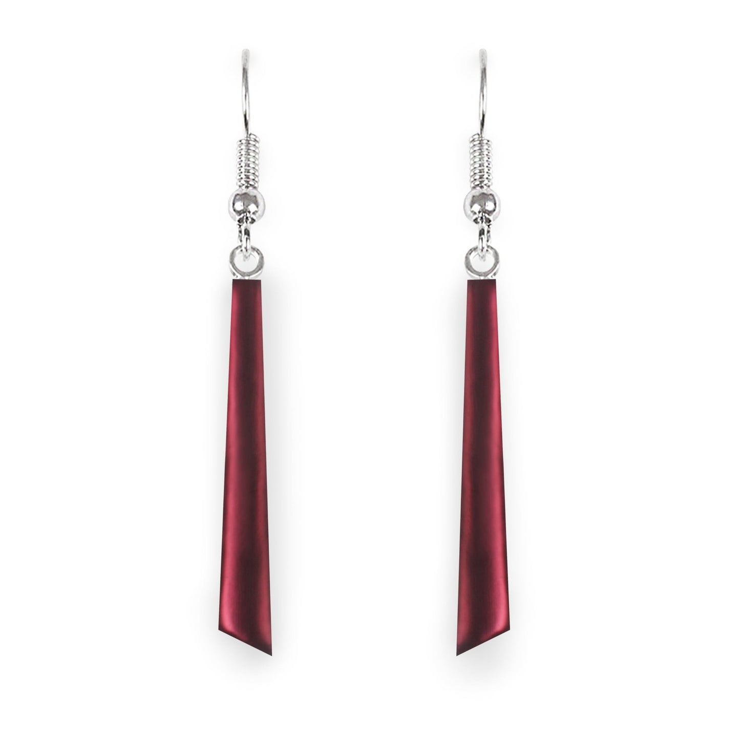 Cassis Icicle Matte Long Fish Hook Earrings | The Jewellery Stop