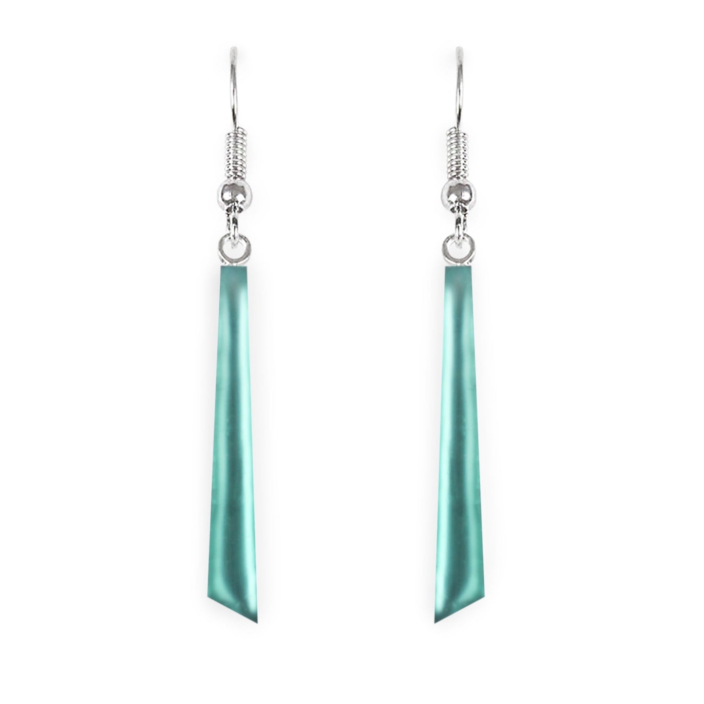 Mint Icicle Matte Long Fish Hook Earrings | The Jewellery Stop
