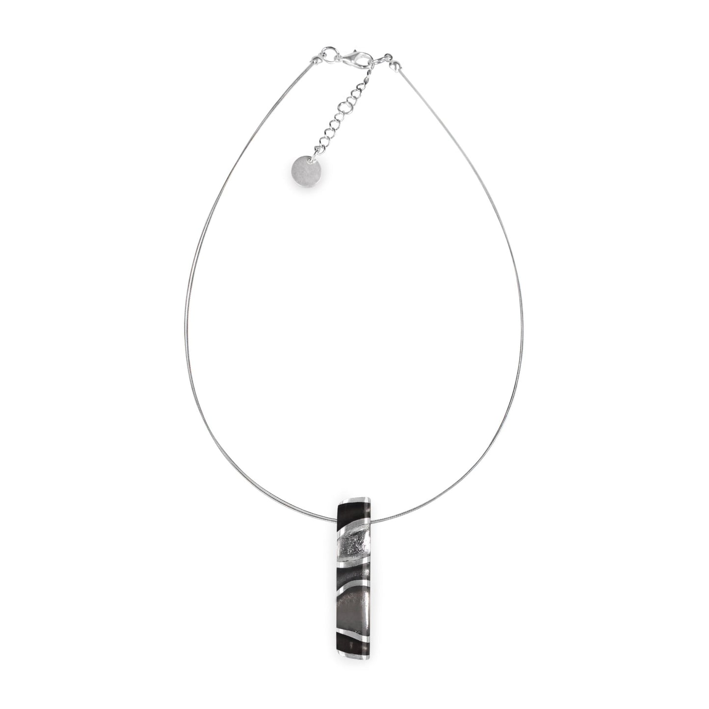Black Lava Shiny Pendant | The Jewellery Stop