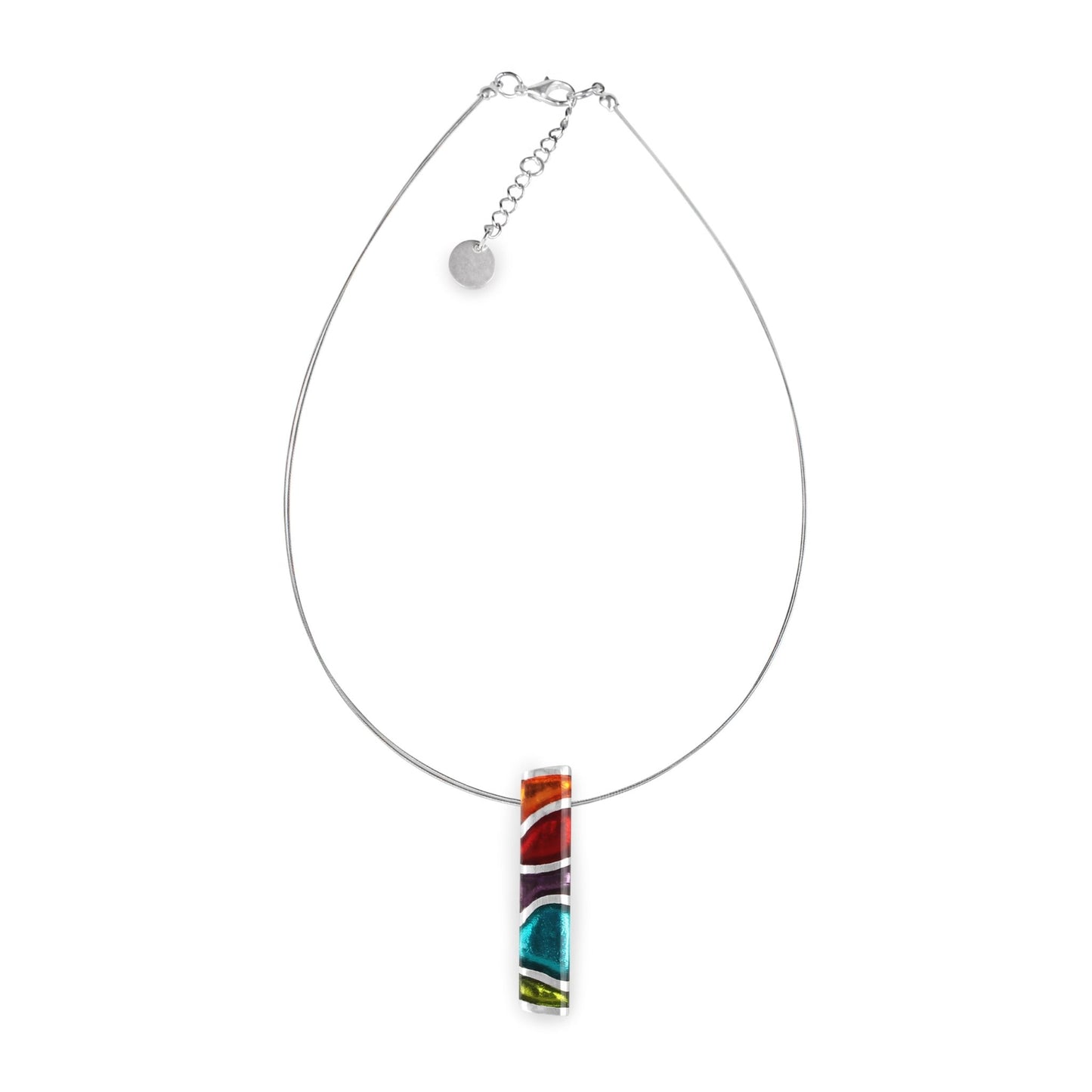Rainbow Lava Shiny Pendant | The Jewellery Stop