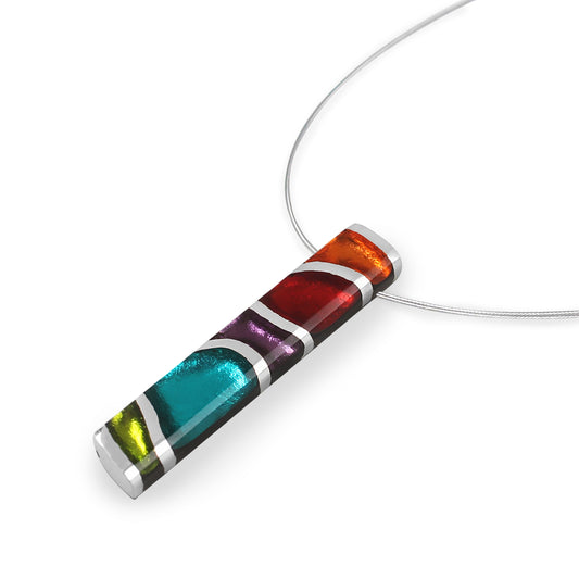 Rainbow Lava Shiny Pendant
