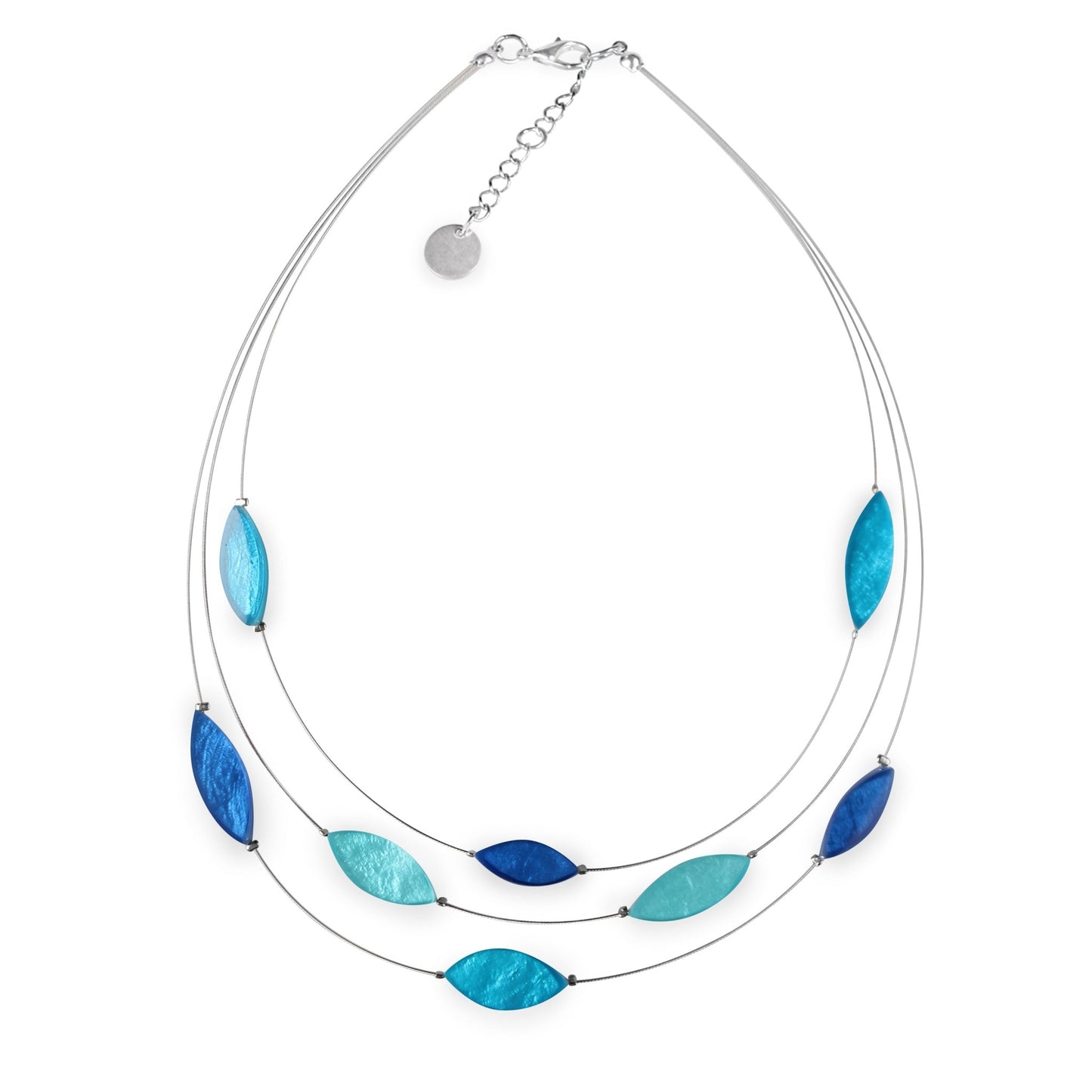 Turquoise Petal Shiny Necklace | The Jewellery Stop
