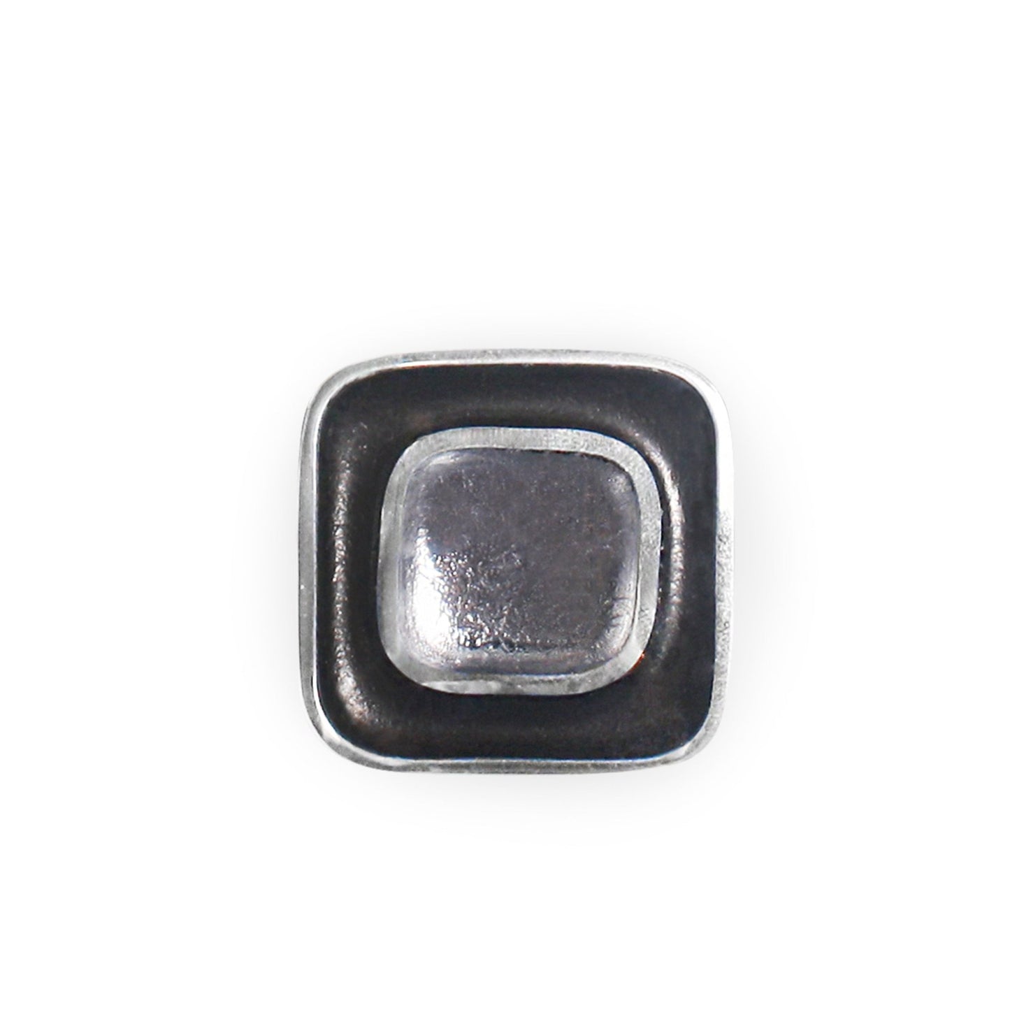 Black Retro Squares Shiny Brooch | The Jewellery Stop