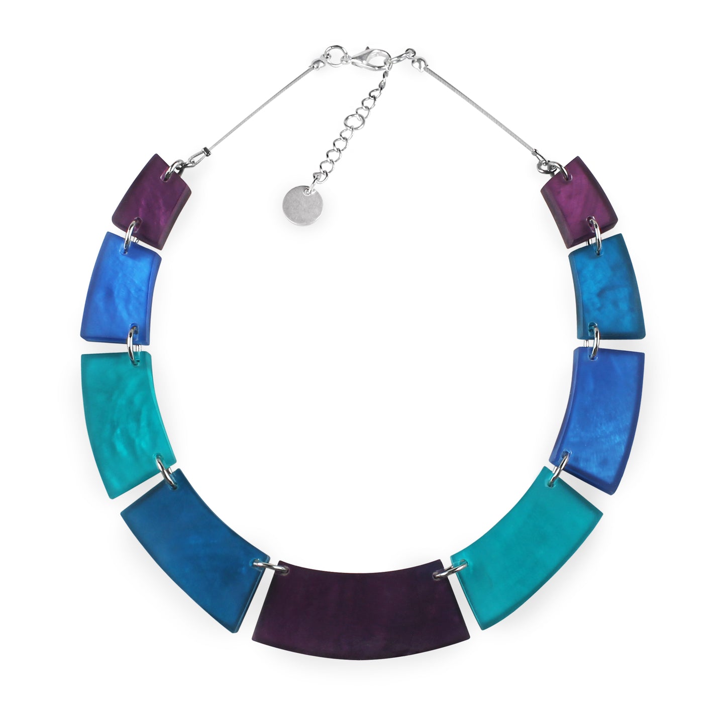 Peacock Shell Collar Matte Necklace | The Jewellery Stop