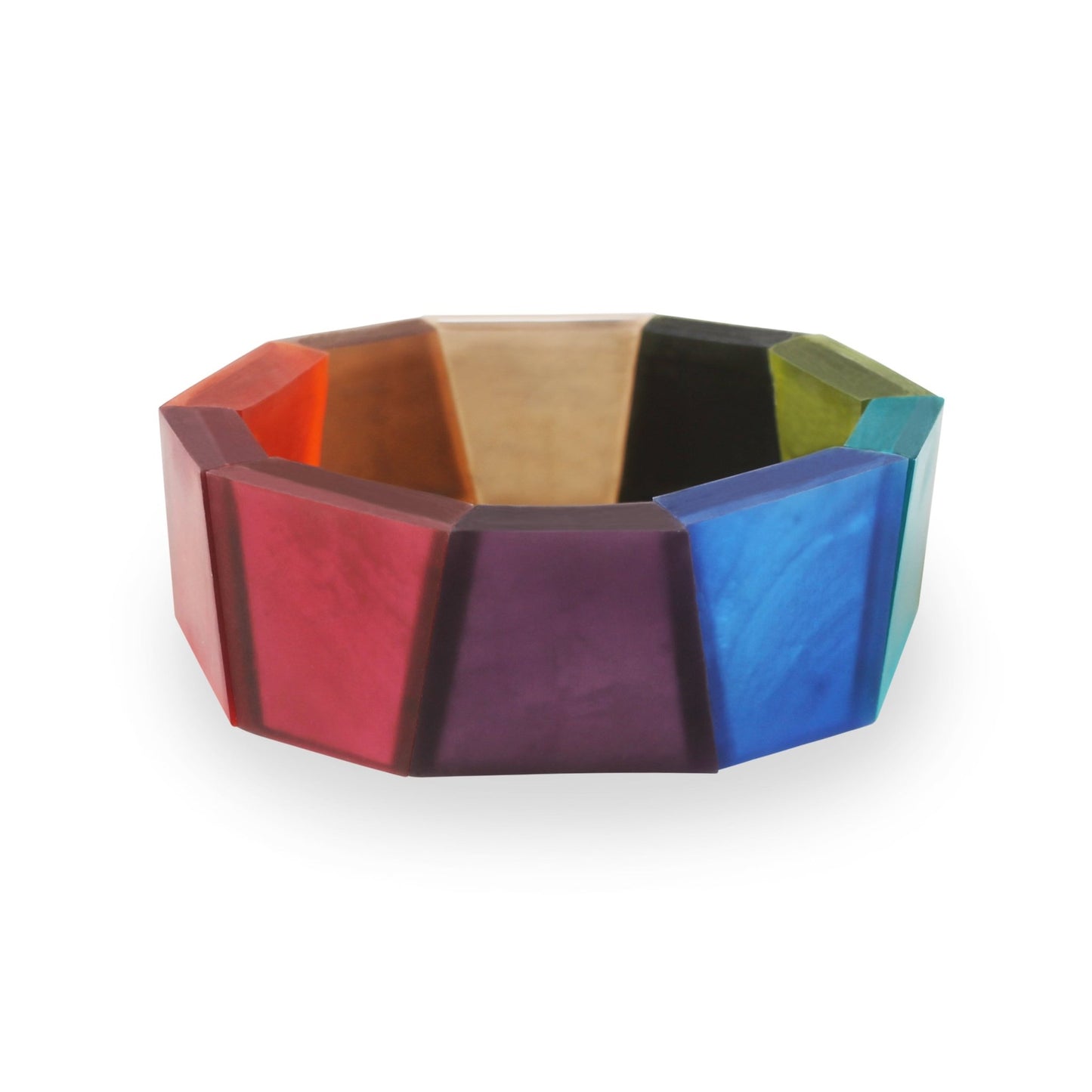 Rainbow Shell Collar Matte Bangle | The Jewellery Stop