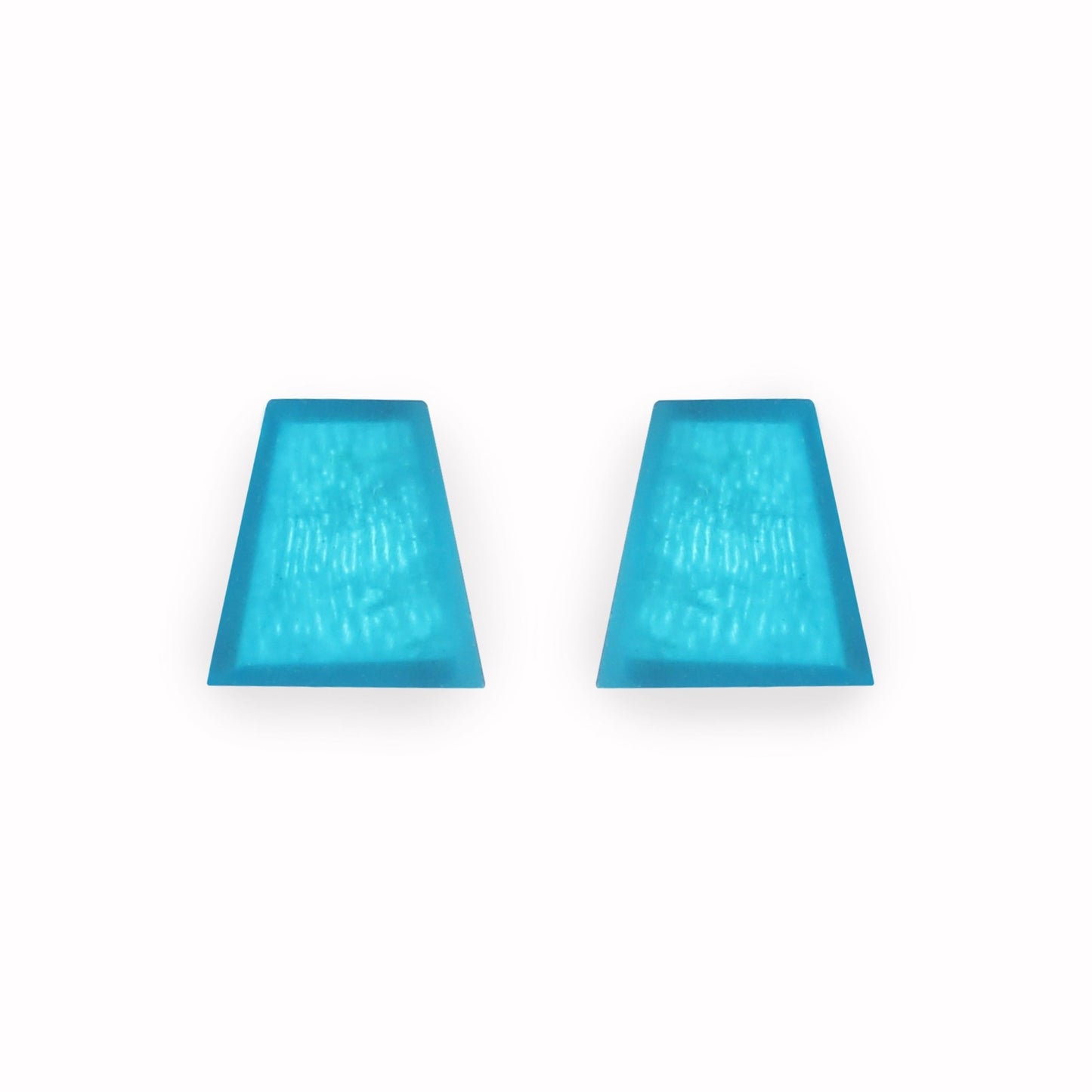 Turquoise Shell Collar Matte Stud Earrings | The Jewellery Stop