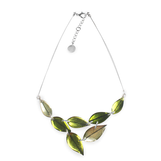 Citrus Skeletal Leaf Shiny Necklace