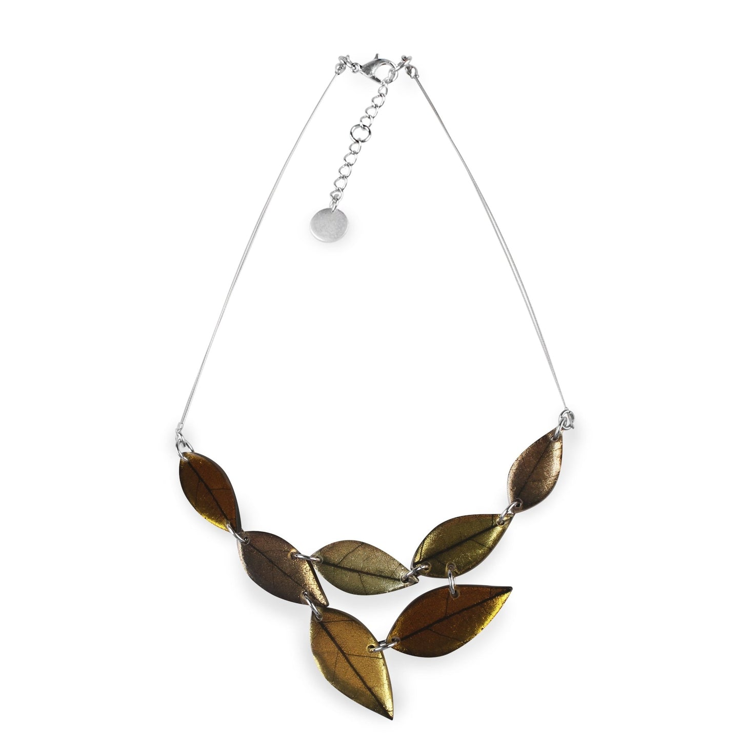 Palomino Skeletal Leaf Shiny Necklace | The Jewellery Stop