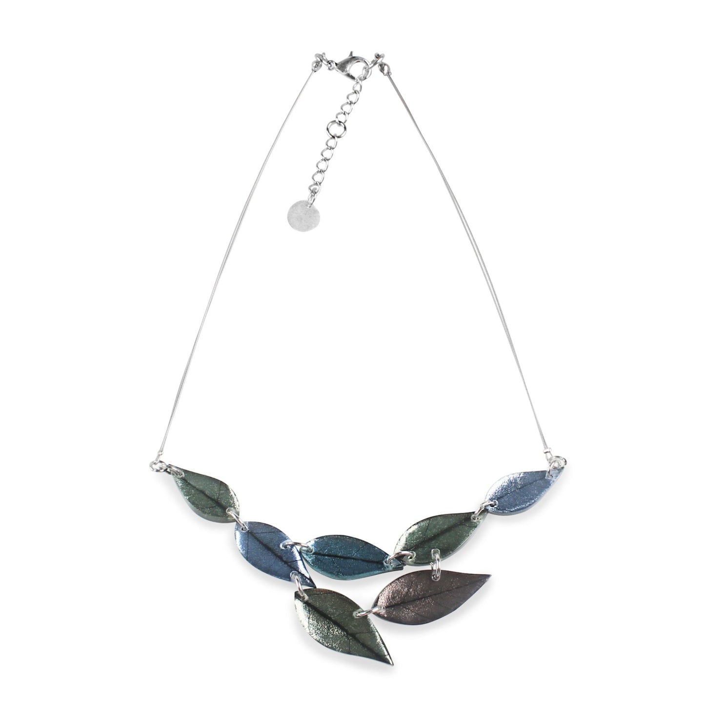 Pear Skeletal Leaf Shiny Necklace | The Jewellery Stop