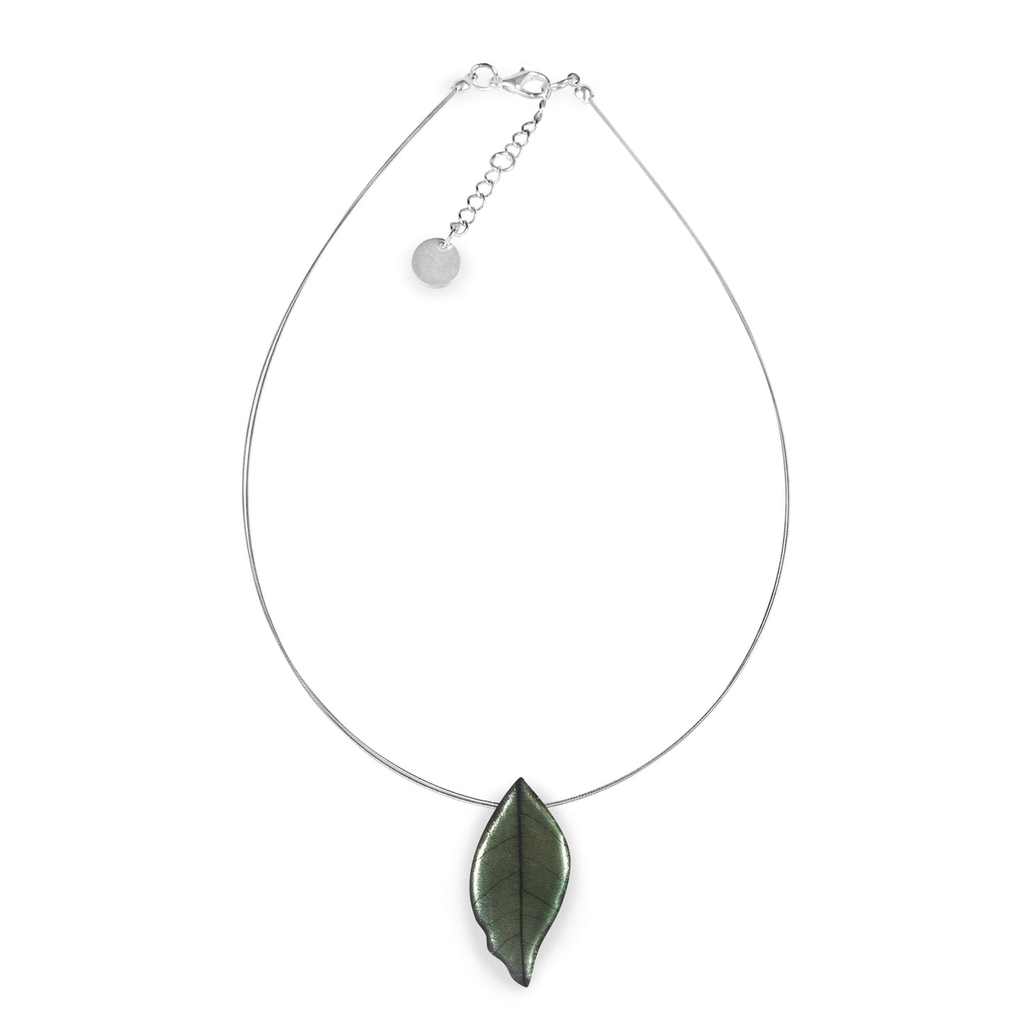Pear Skeletal Leaf Shiny Pendant | The Jewellery Stop