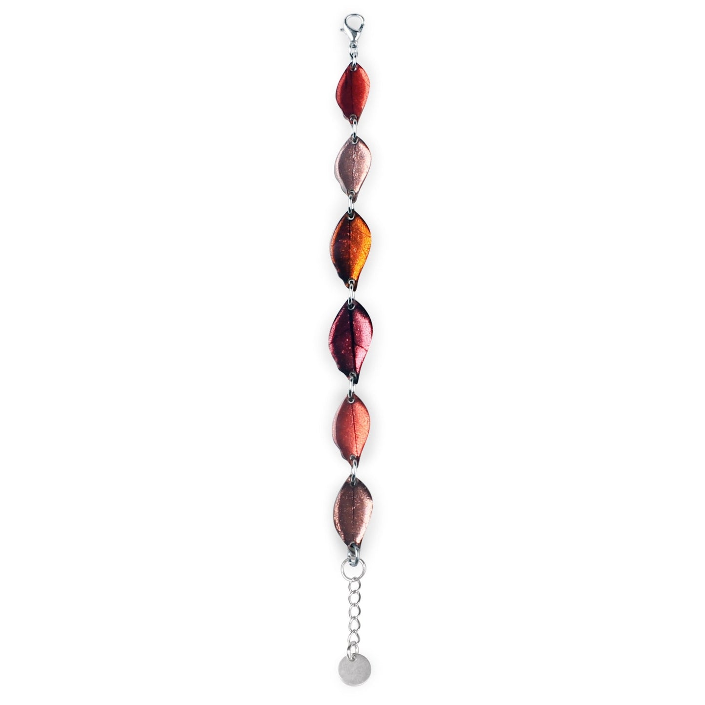 Coral Skeletal Leaf Shiny Bracelet | The Jewellery Stop