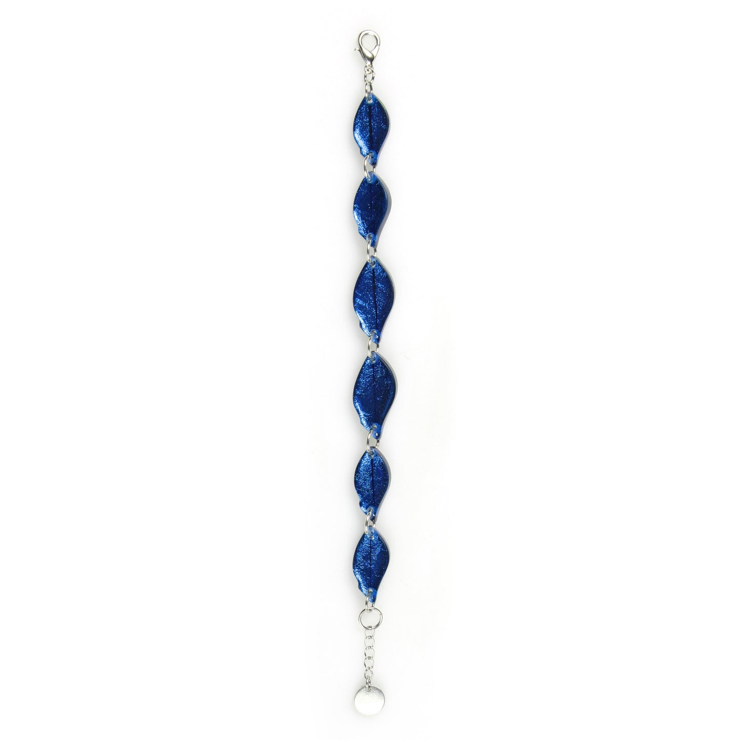 Navy Skeletal Leaf Shiny Bracelet | The Jewellery Stop