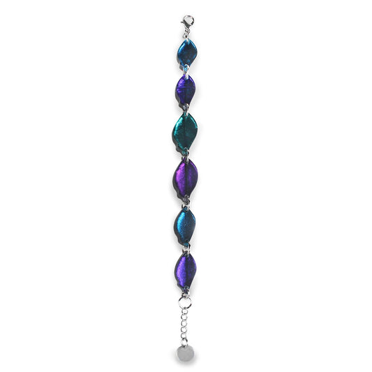 Peacock Skeletal Leaf Shiny Bracelet | The Jewellery Stop