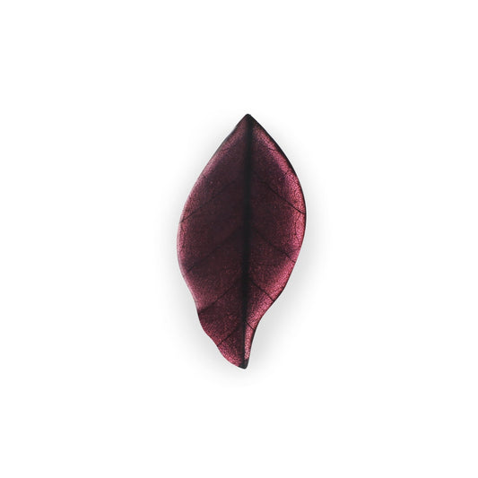 Blackberry Skeletal Leaf Shiny Brooch | The Jewellery Stop