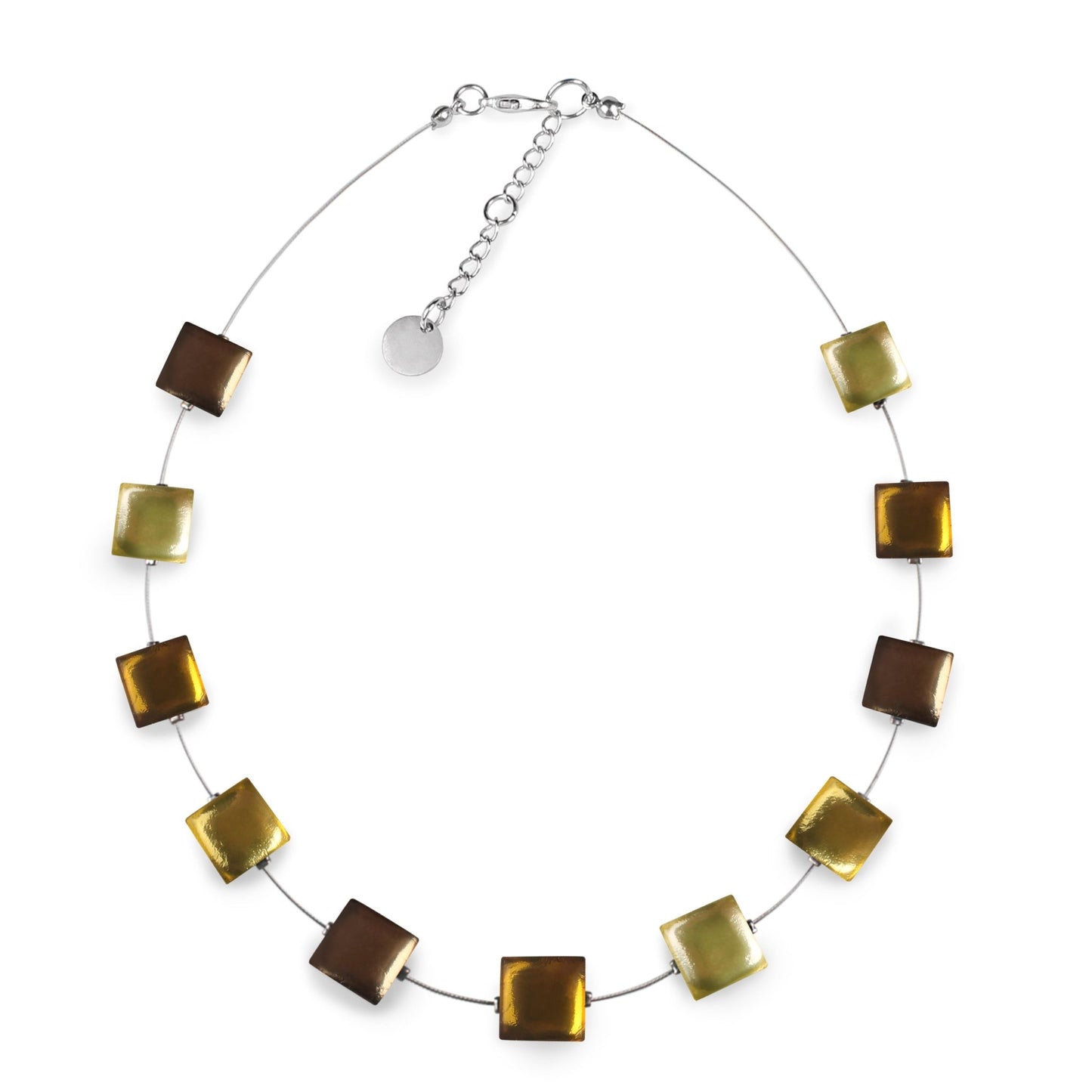 Palomino Square Buttons Shiny Necklace | The Jewellery Stop