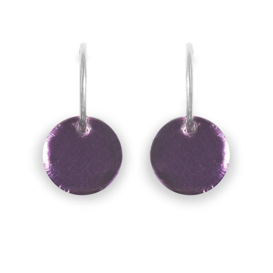 Rainbow Buttons Shiny Creole Earrings | The Jewellery Stop