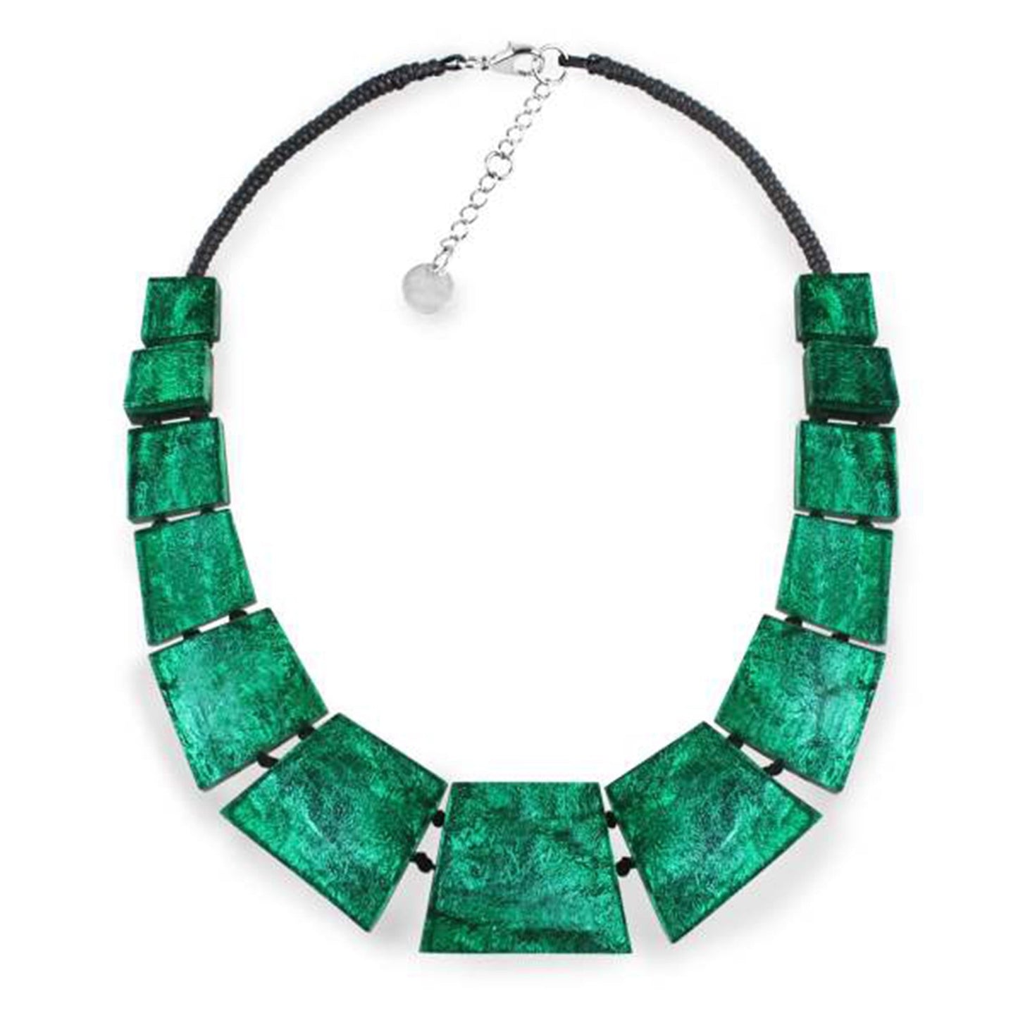 Emerald Aztec Collar Shiny Necklace | The Jewellery Stop