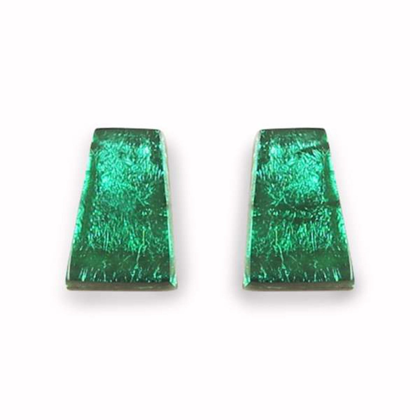 Emerald Aztec Shiny Stud Earrings | The Jewellery Stop