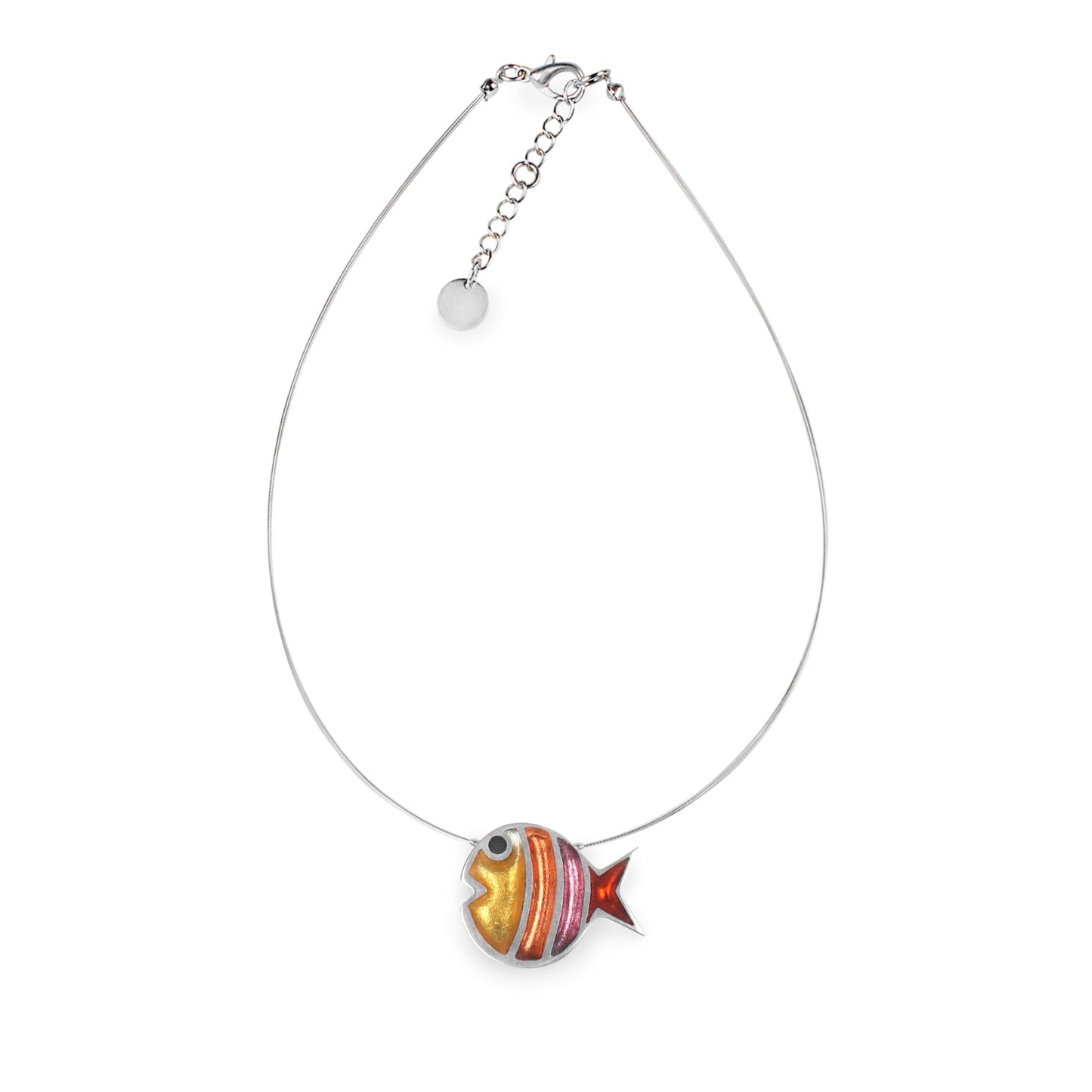Carnival Bubble Fish Stripe Shiny Pendant | The Jewellery Stop