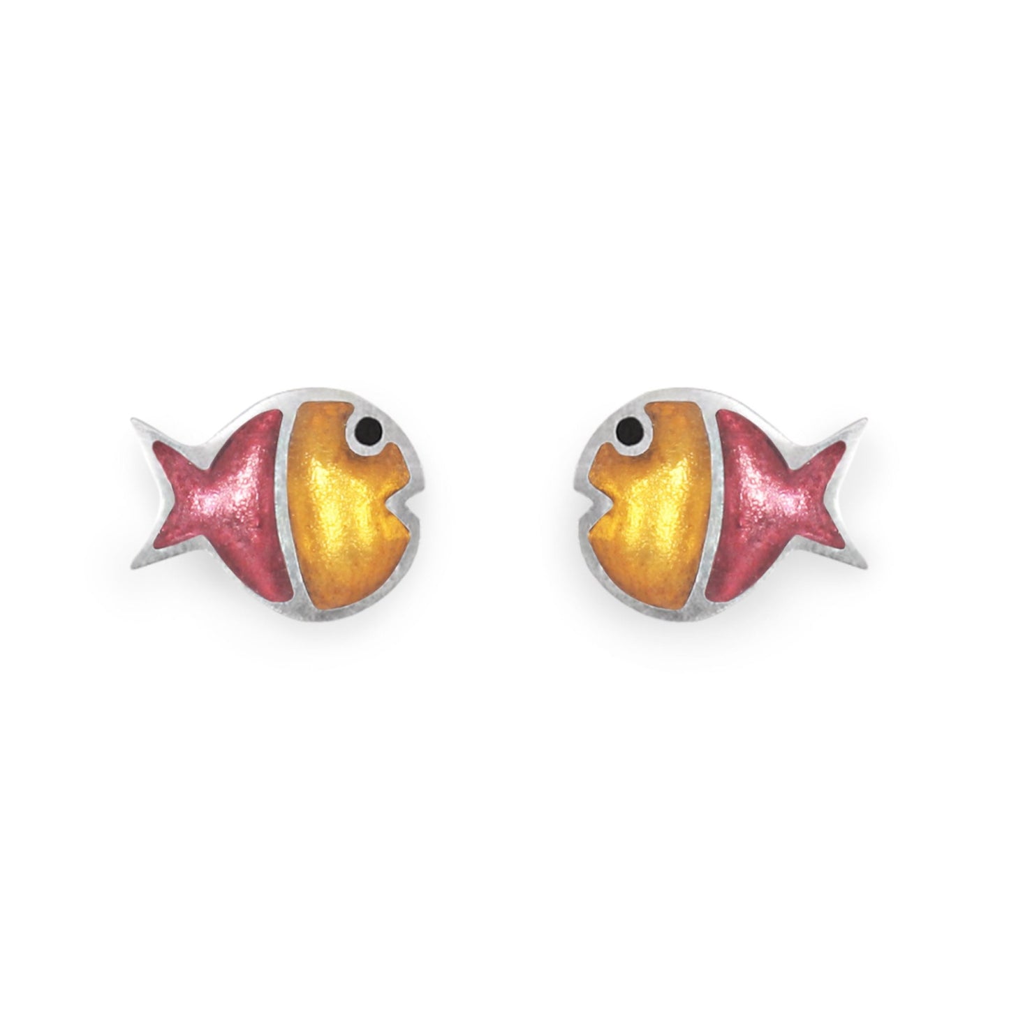Carnival Bubble Fish Stripe Shiny Stud Earrings | The Jewellery Stop