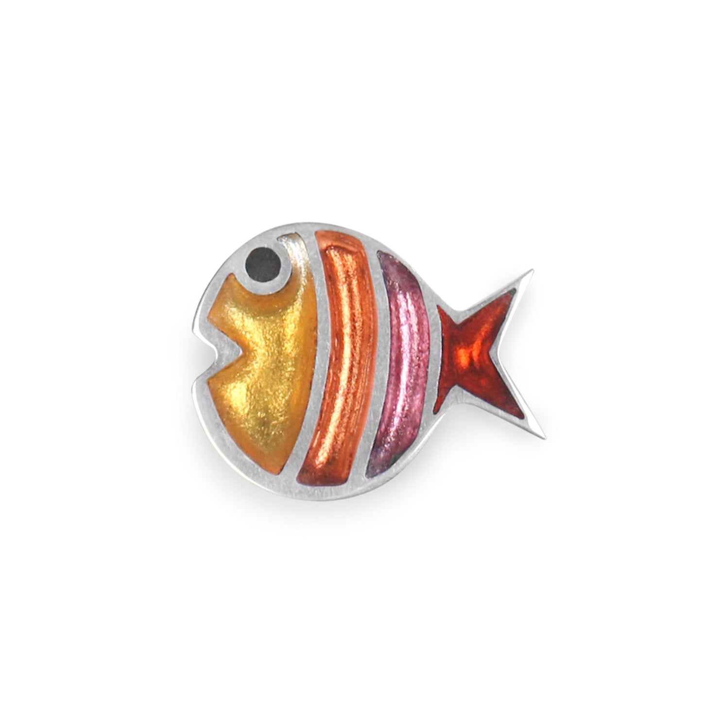 Carnival Bubble Fish Stripe Shiny Brooch | The Jewellery Stop