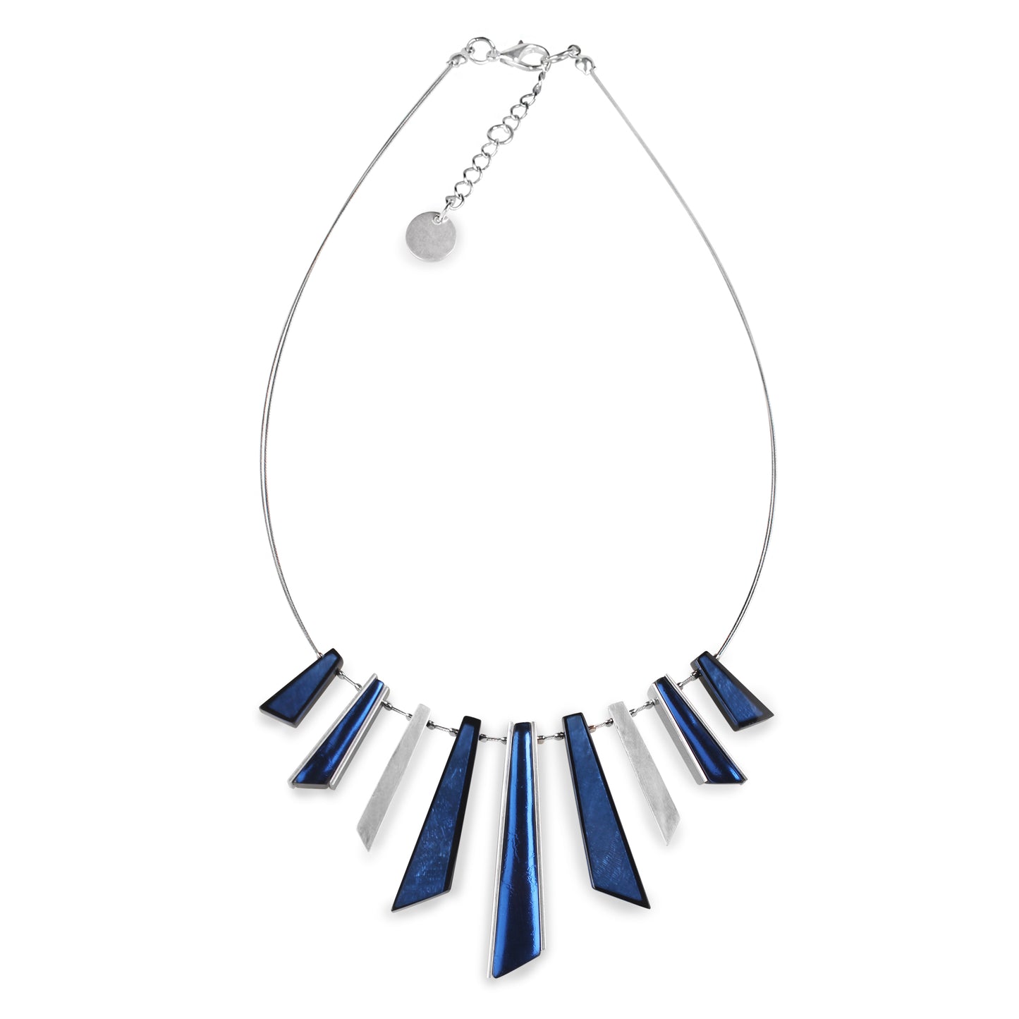 Blue Deco Shard Shiny Necklace | The Jewellery Stop