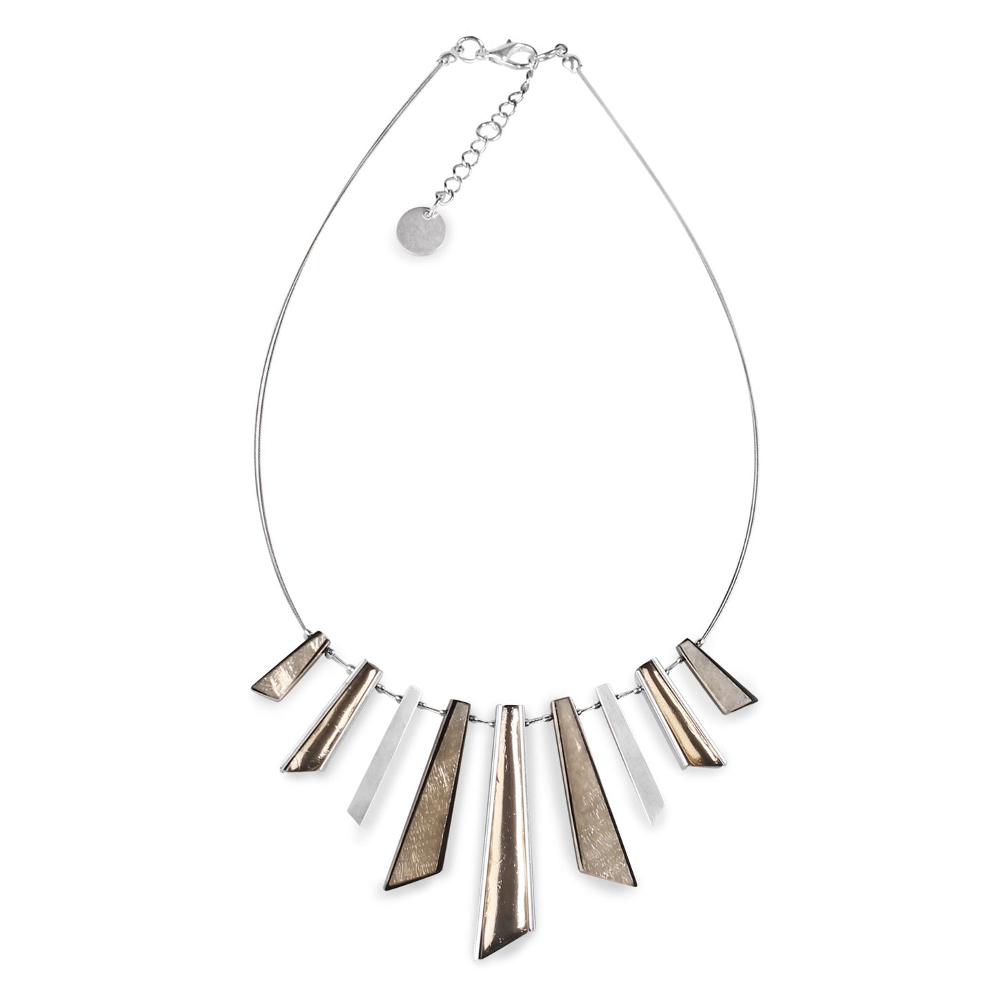 Gold Deco Shard Shiny Necklace | The Jewellery Stop