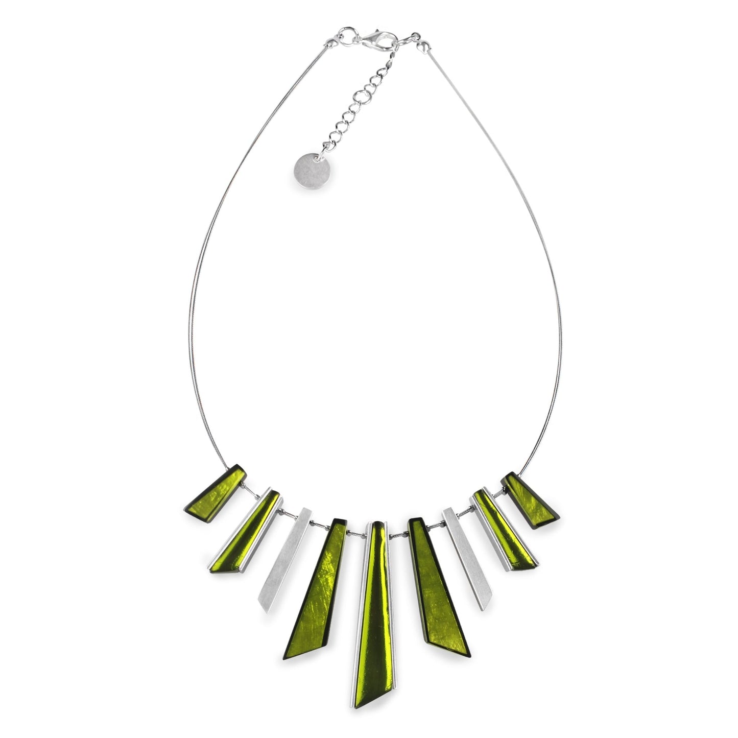 Olive Deco Shard Shiny Necklace | The Jewellery Stop