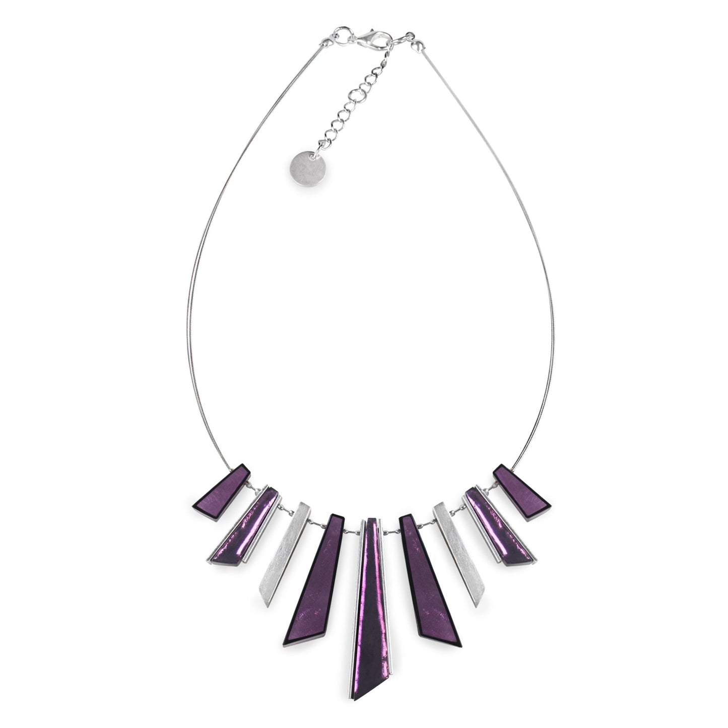 Purple Deco Shard Shiny Necklace | The Jewellery Stop