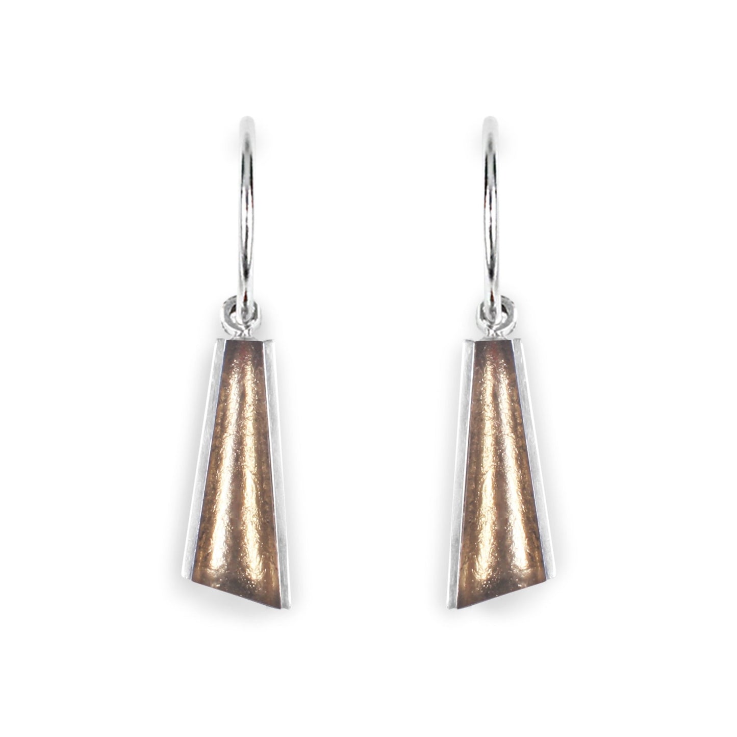 Gold Deco Shard Shiny Creole Earrings | The Jewellery Stop