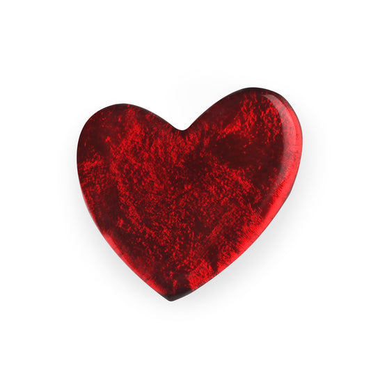 Red Love Heart Shiny Brooch
