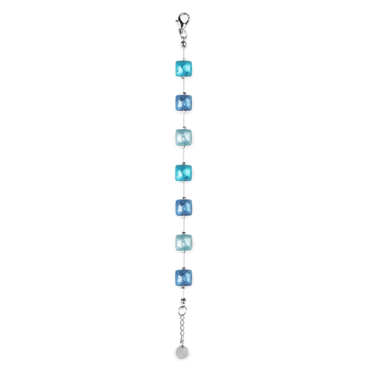 Turquoise Cabouchon Squares Shiny Bracelet | The Jewellery Stop