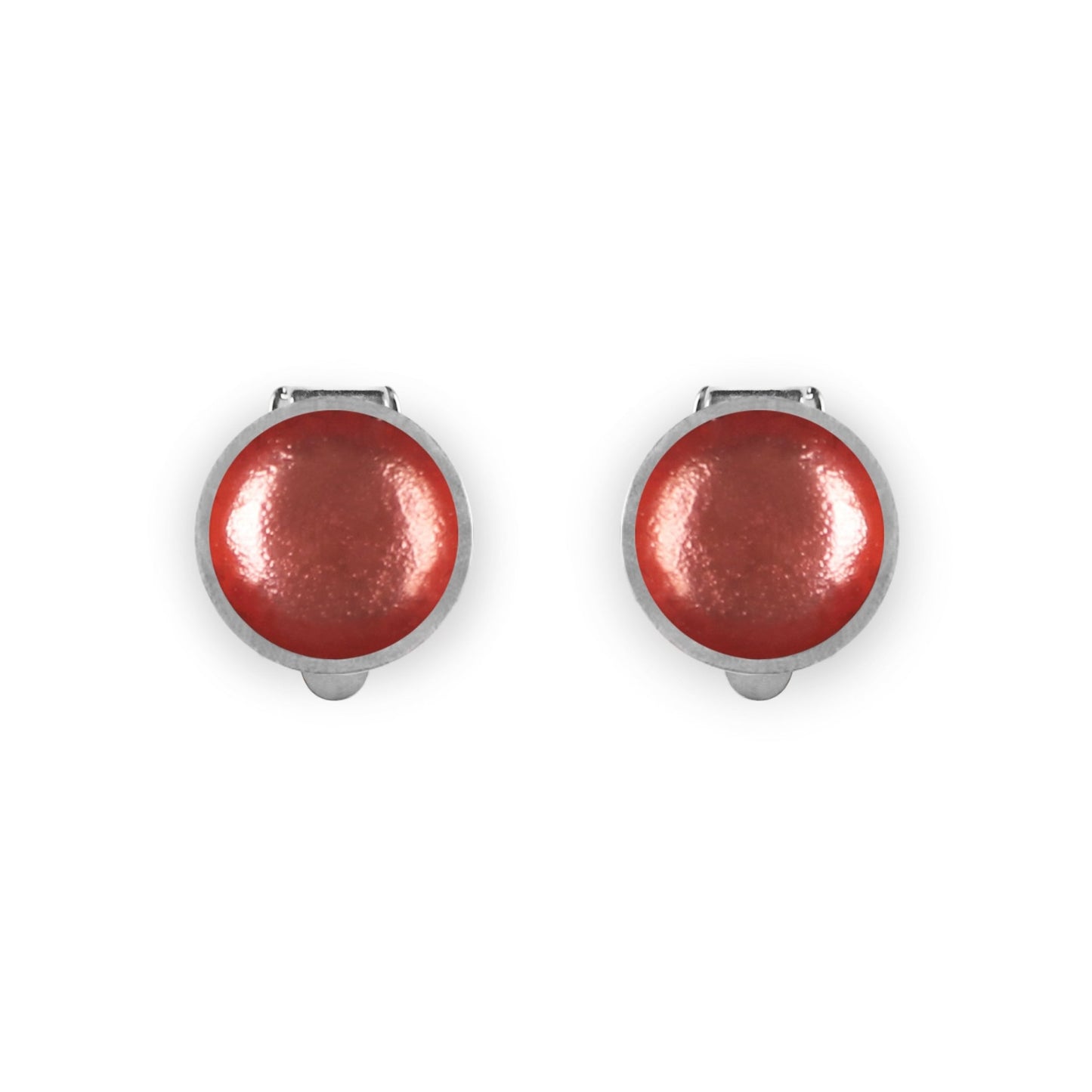 Coral Bubble Extravaganza Shiny Clip Earrings | The Jewellery Stop