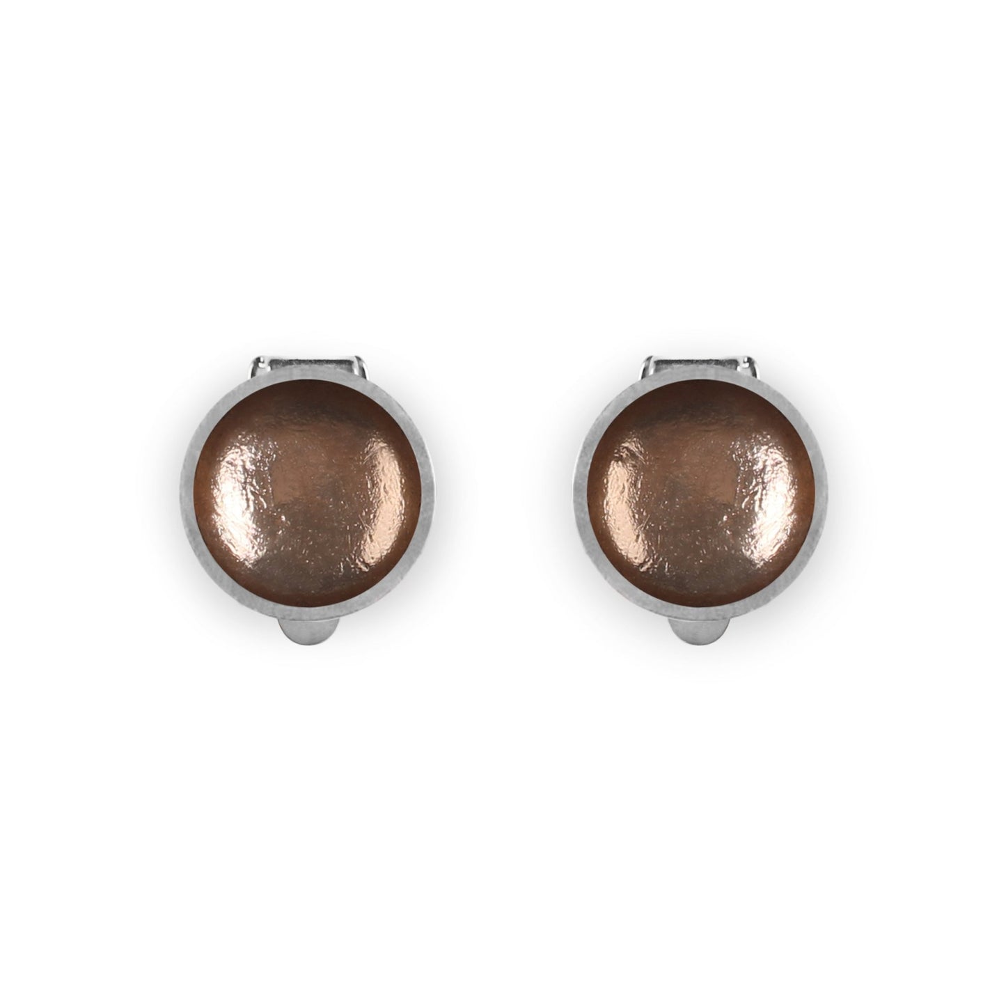 Nougat Bubble Extravaganza Shiny Clip Earrings | The Jewellery Stop