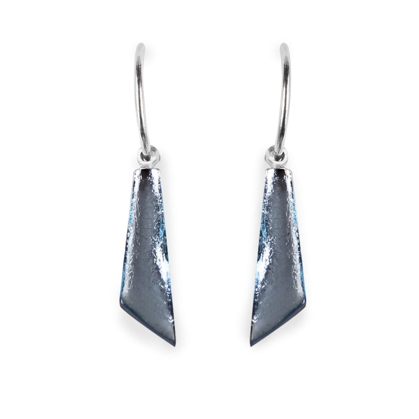 Arctic Icicle Shiny Short Creole Earrings | The Jewellery Stop