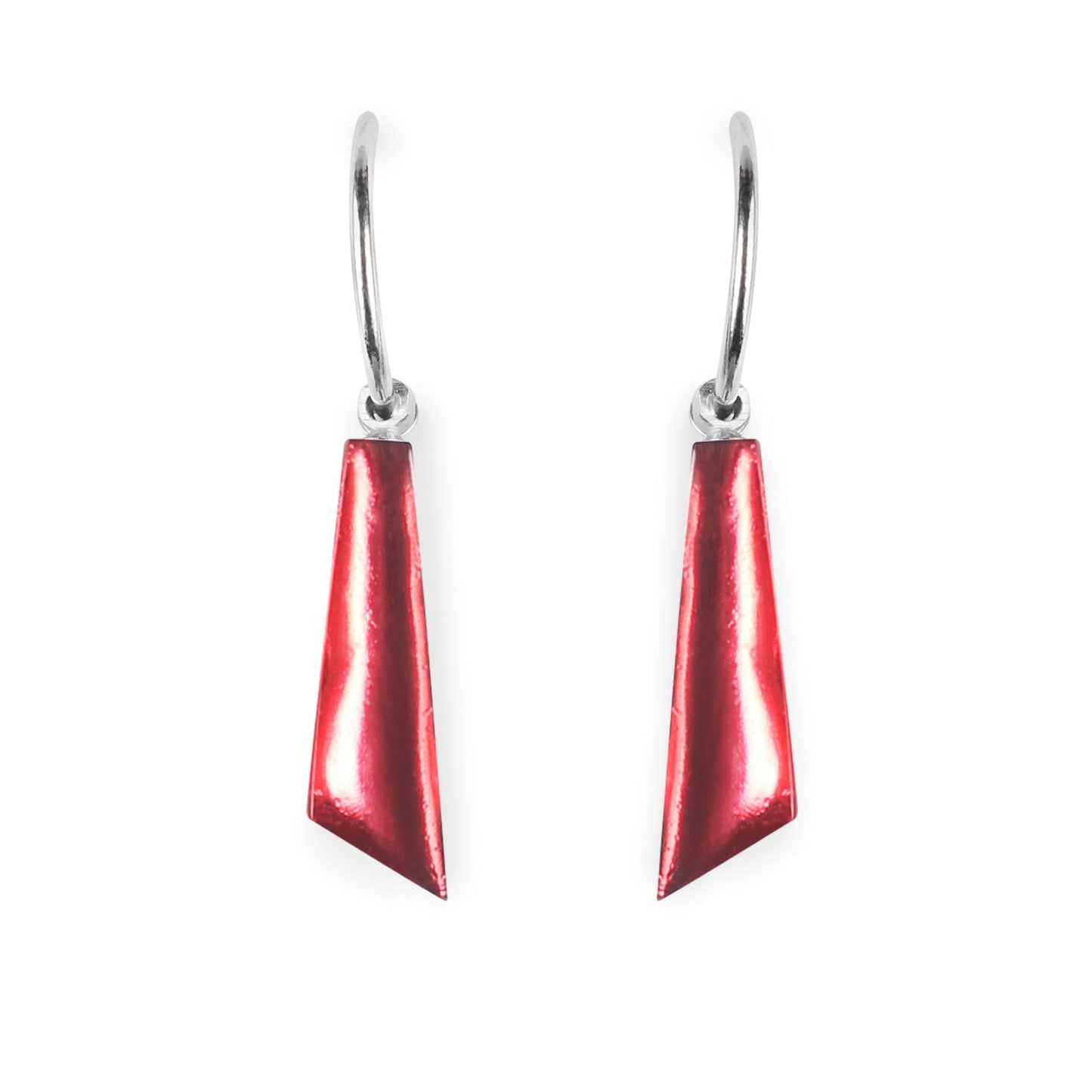 Sangria Icicle Shiny Short Creole Earrings | The Jewellery Stop