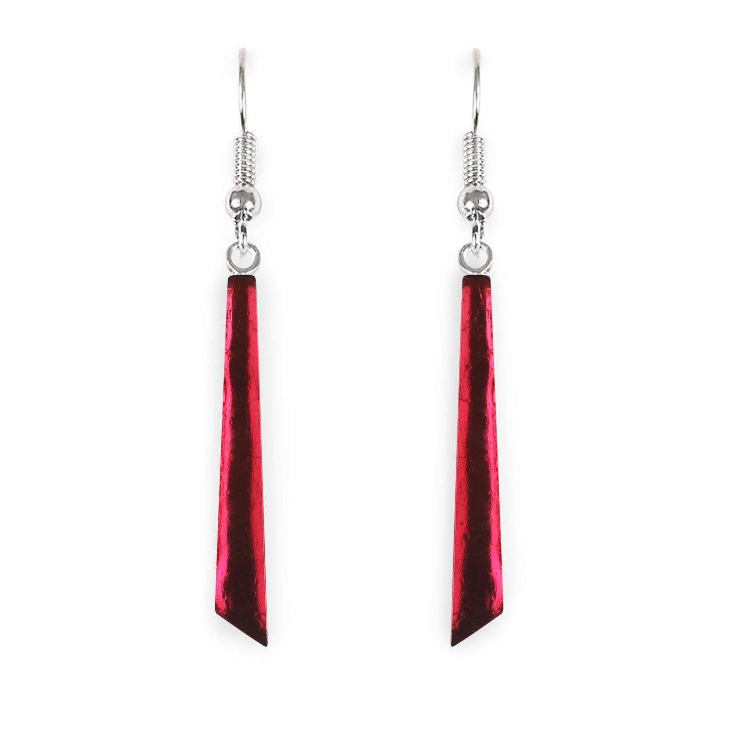 Blackberry Icicle Shiny Long Fish Hook Earrings | The Jewellery Stop