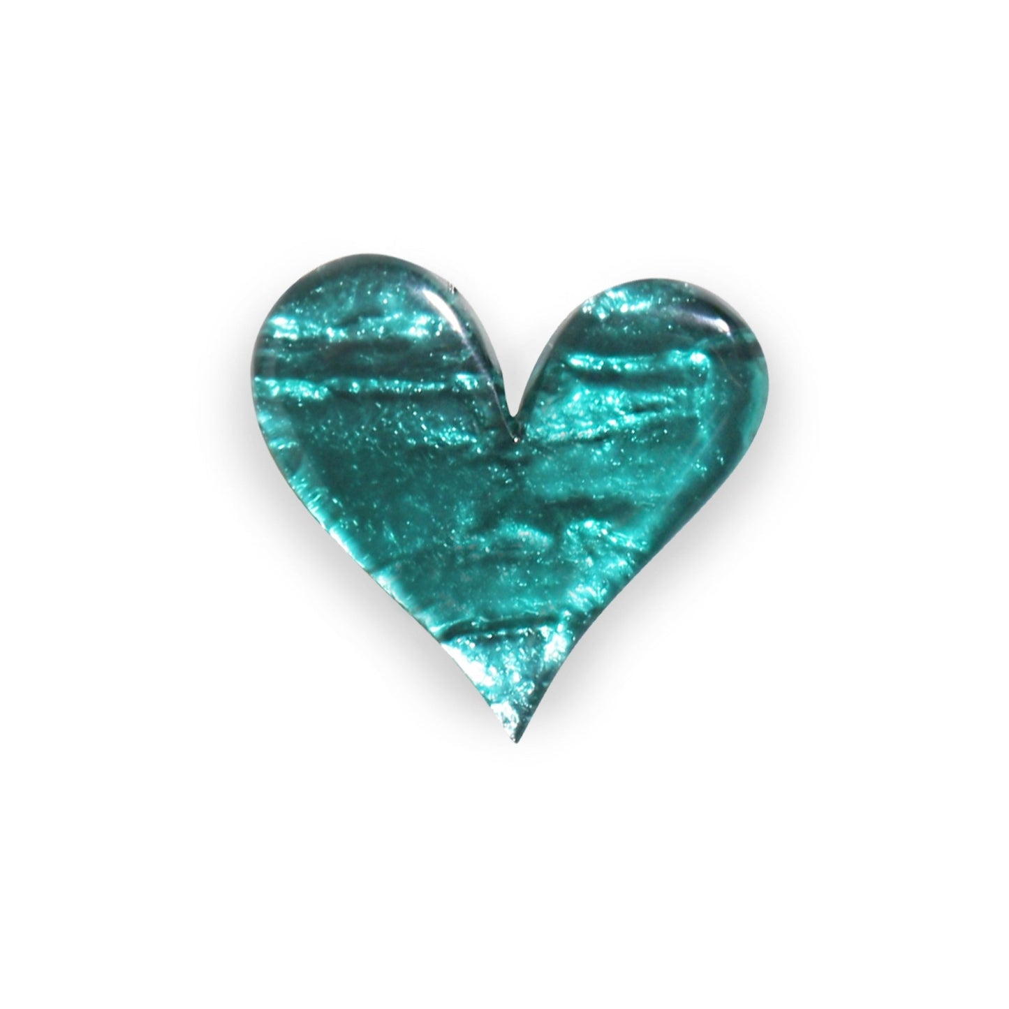 Aqua Aztec Heart Shiny Brooch | The Jewellery Stop