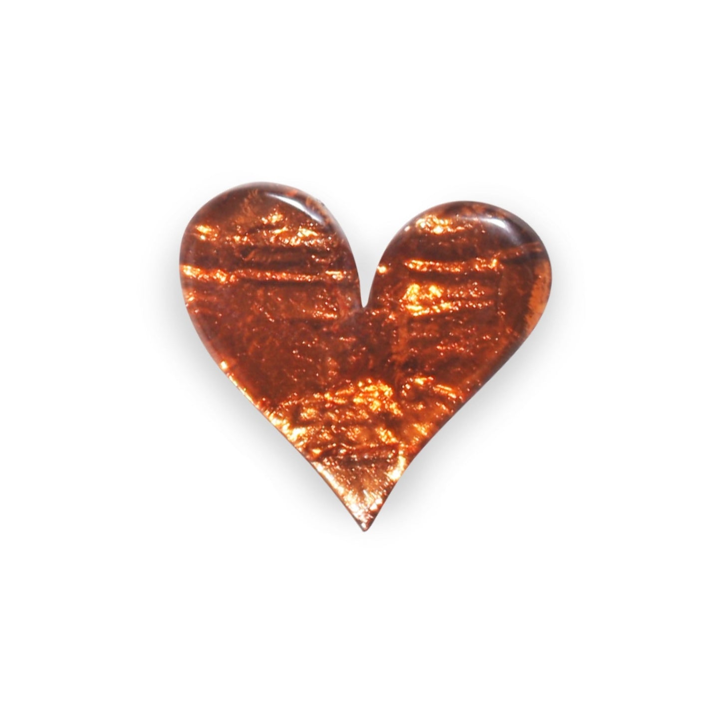Orange Aztec Heart Shiny Brooch | The Jewellery Stop