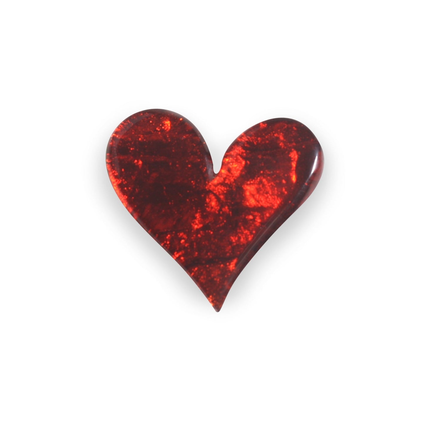 Red Aztec Heart Shiny Brooch | The Jewellery Stop