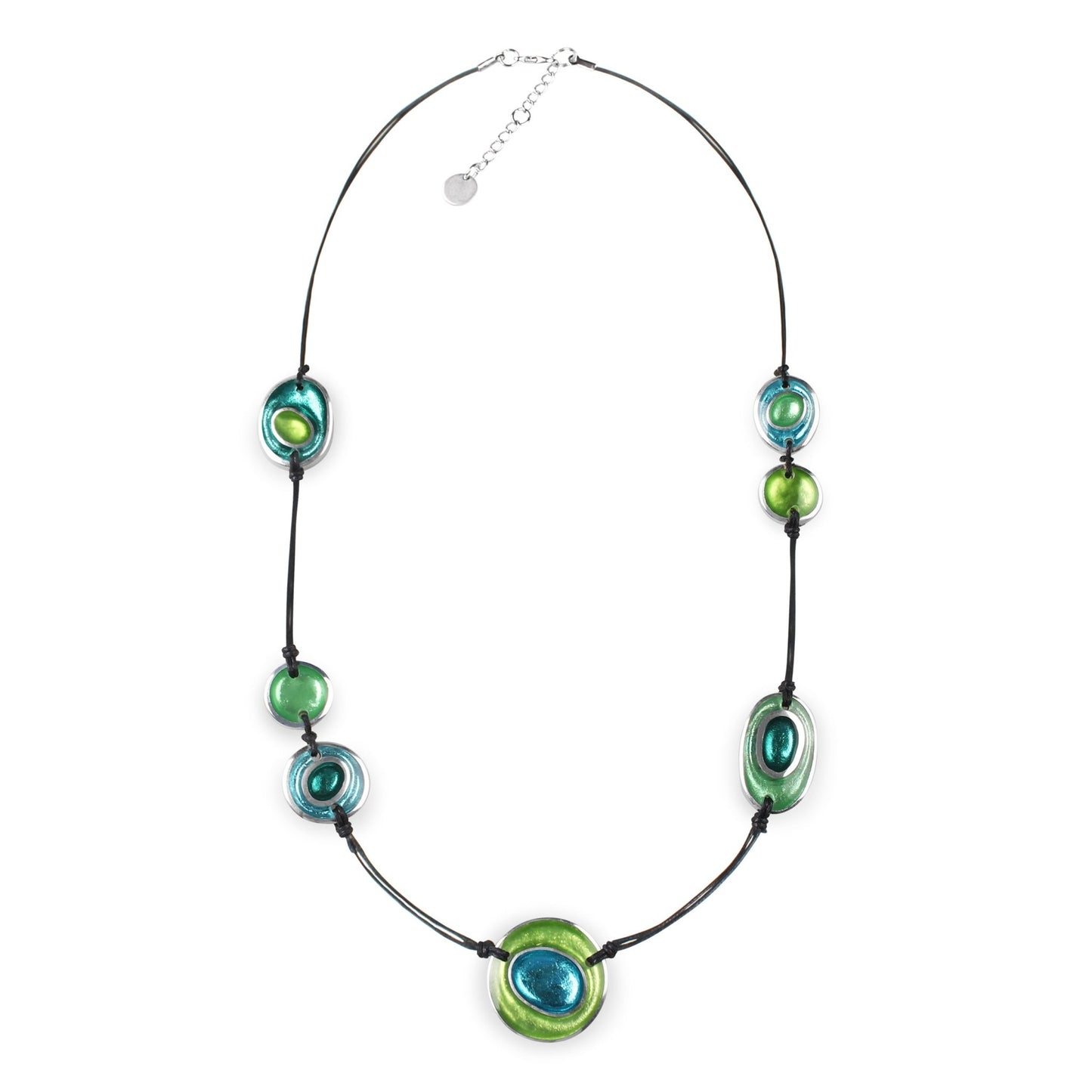 Orchard Organic Circles Shiny Long Necklace | The Jewellery Stop