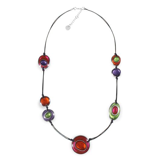 Sherbet Organic Circles Shiny Long Necklace