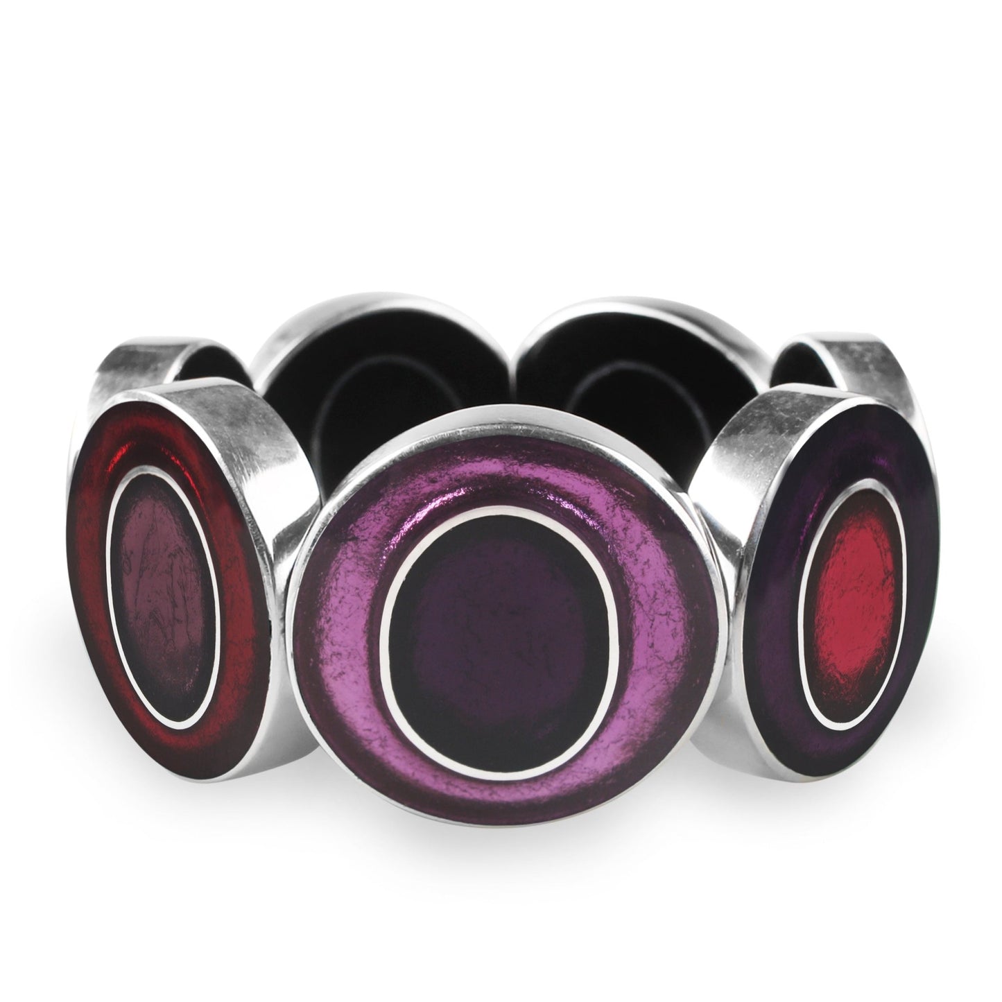 Blackberry Organic Circles Shiny Bangle | The Jewellery Stop