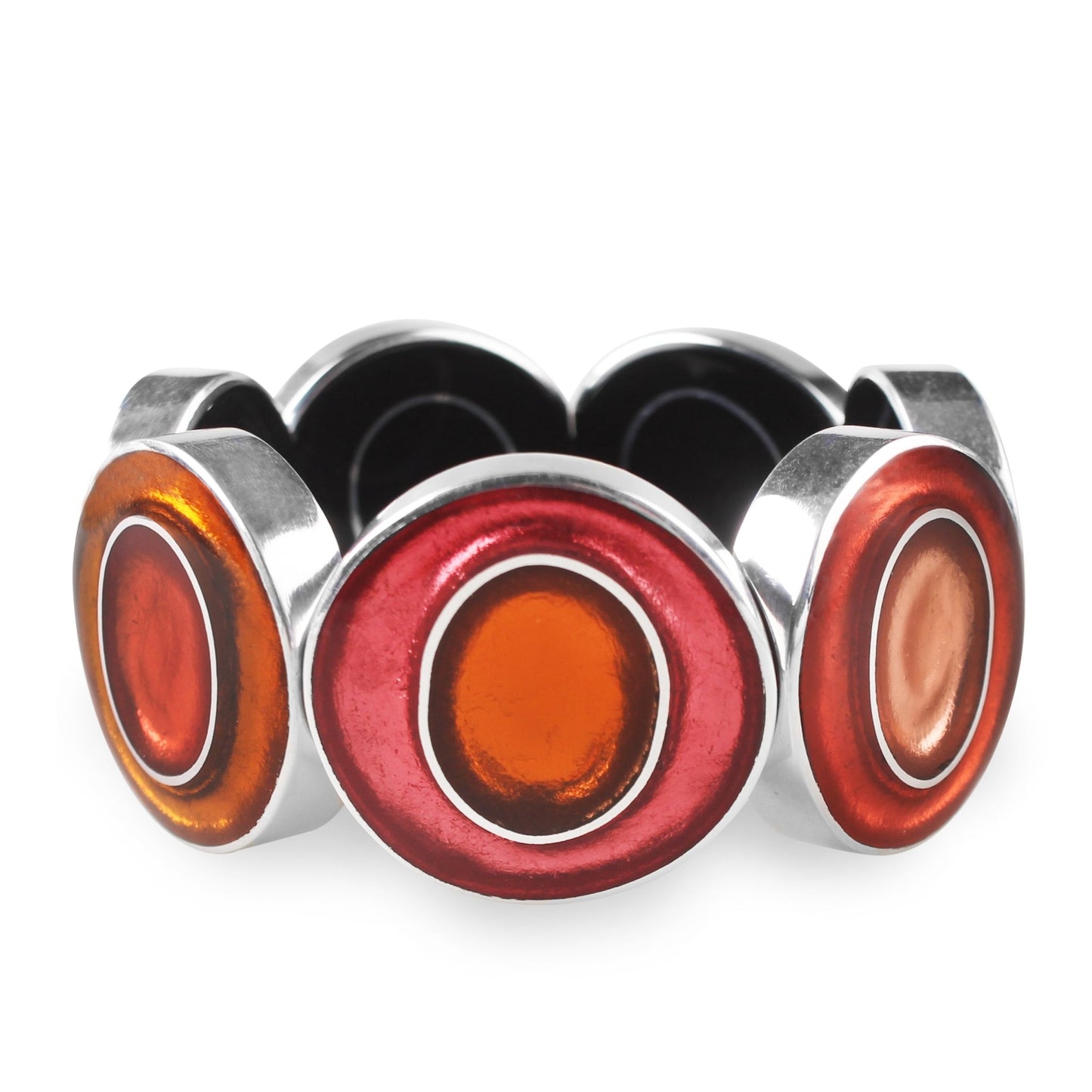Coral Organic Circles Shiny Bangle | The Jewellery Stop