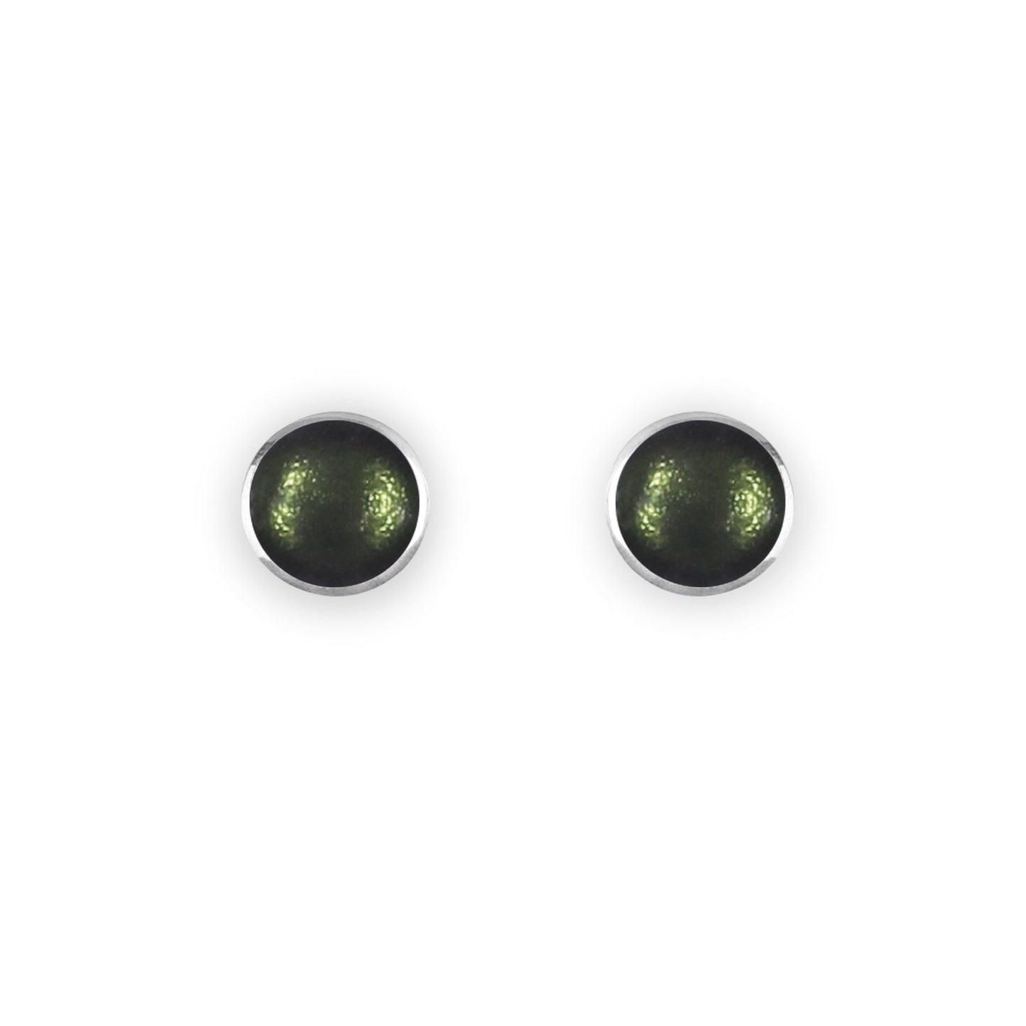Everglade Organic Circles Shiny Small Stud Earrings | The Jewellery Stop